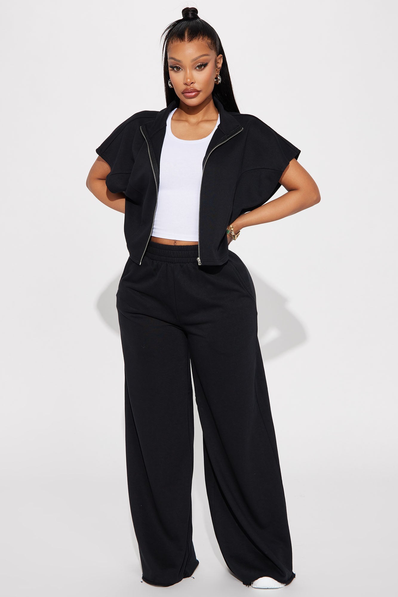 Fair Game Lounge Wide Leg Pant - Black image 4