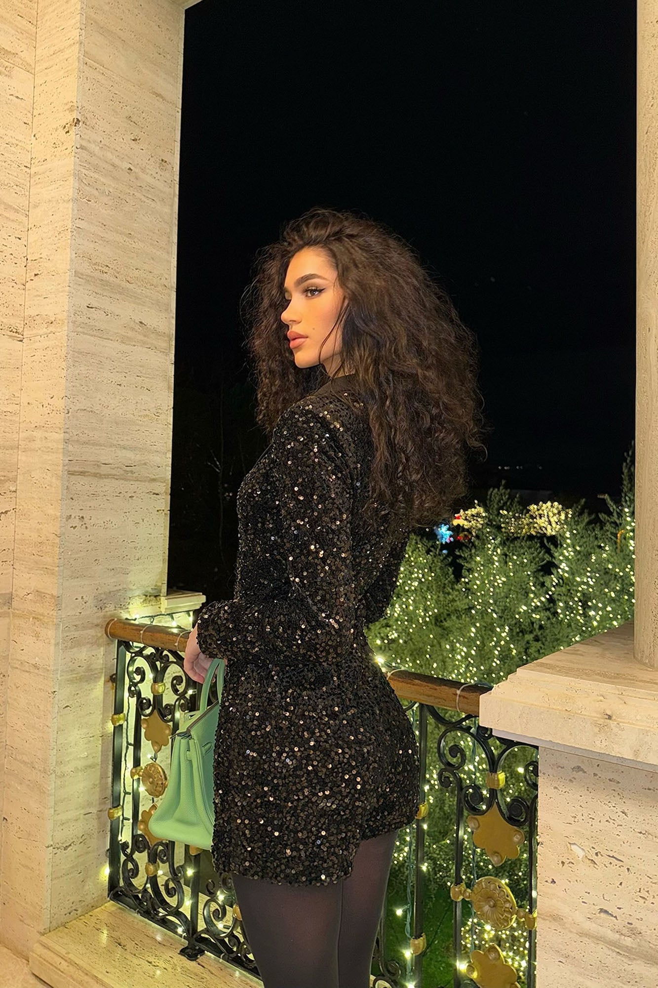 Amelia Sequin Blazer Dress - Black image 8