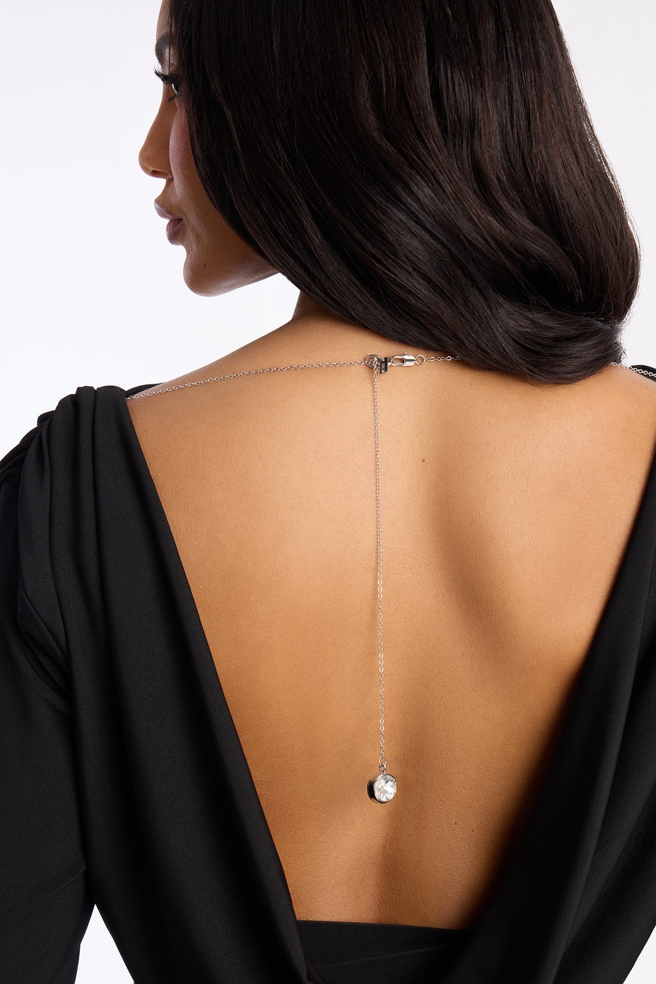 Nara Ruched Backless Wide Leg Jumpsuit - Black image 4
