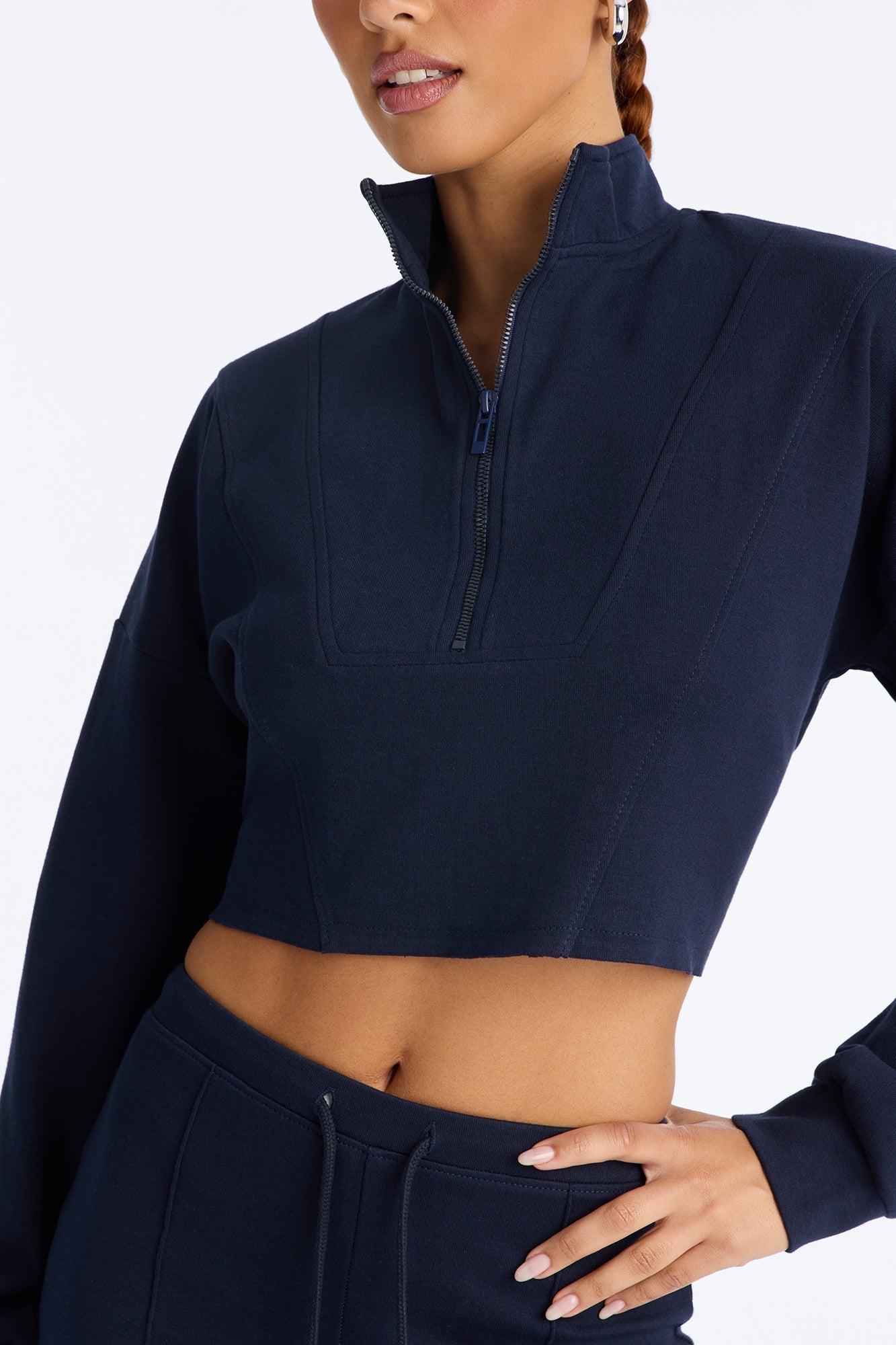 Ready To Move Quarter Zip Pant Set - Navy image 8