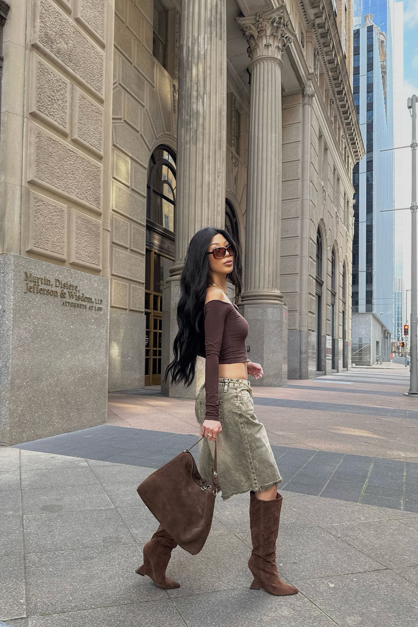Claire Knee High Boots - Brown image 7