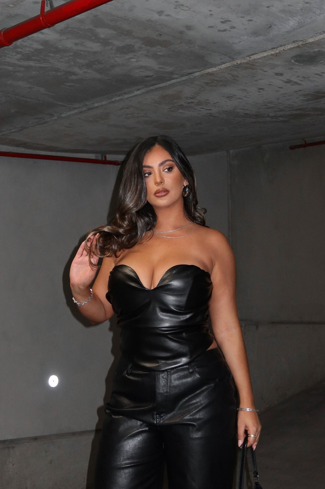 Catching Looks Faux Leather Top - Black image 7