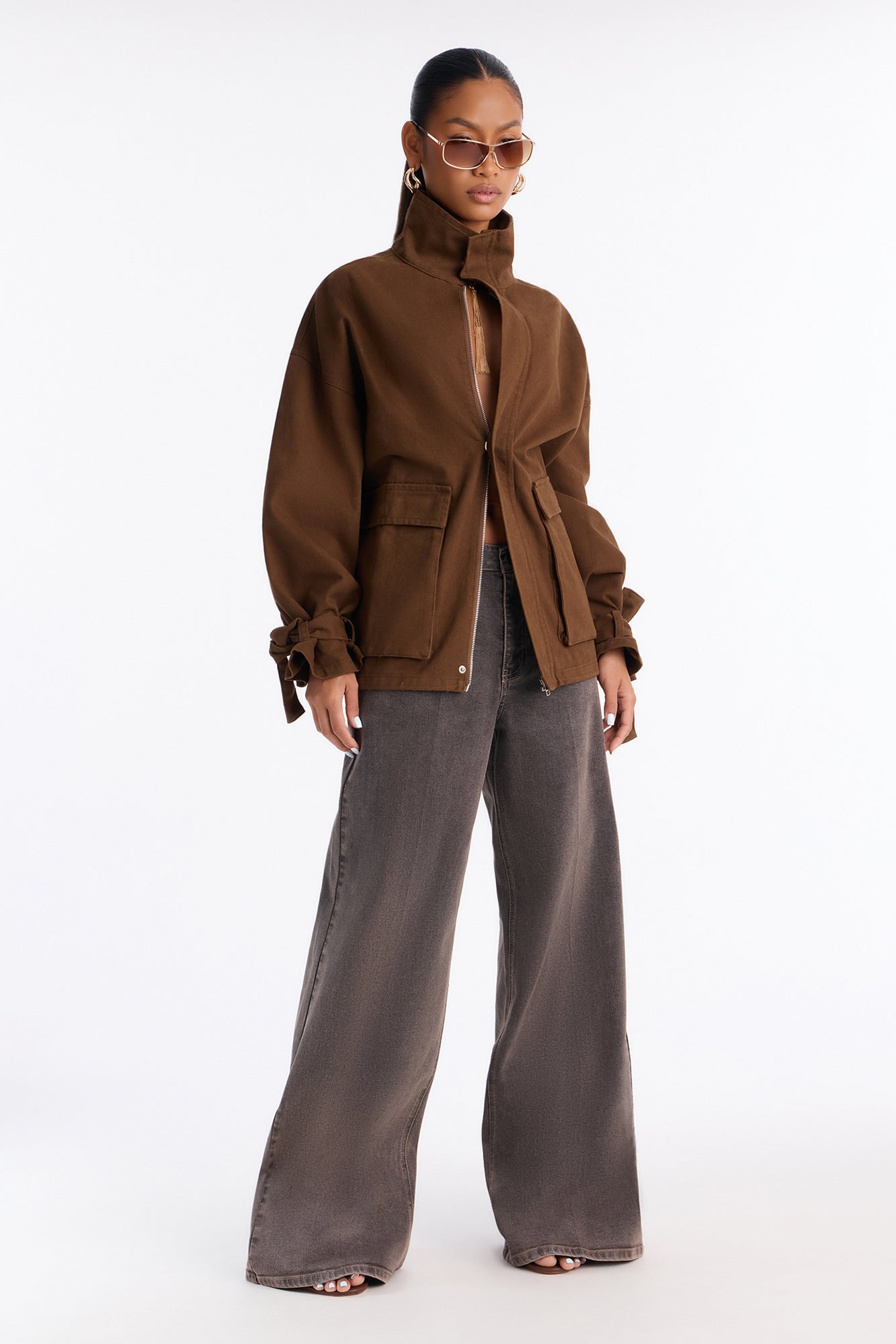 Out And About Twill Anorak Jacket - Brown image 6