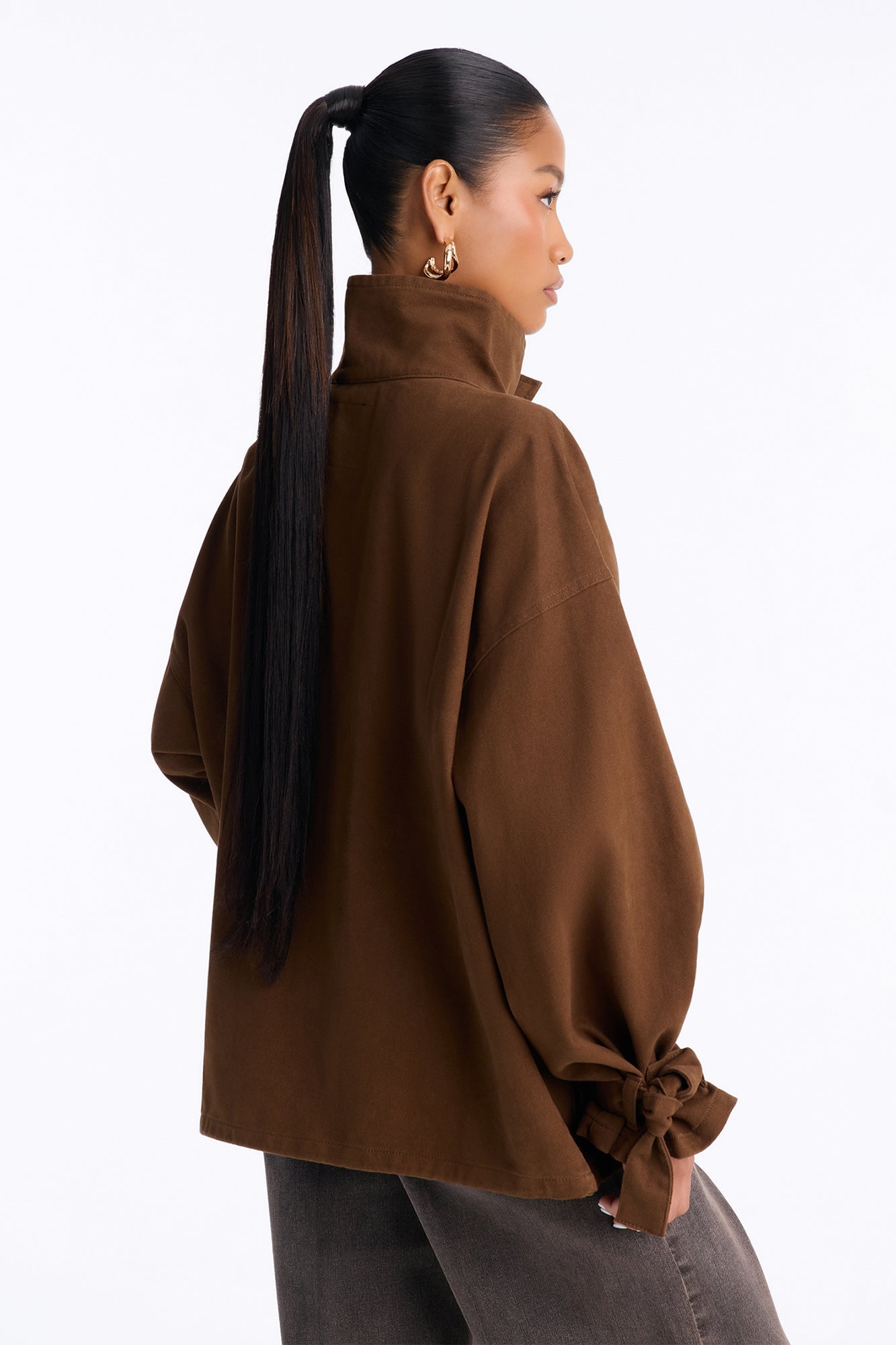 Out And About Twill Anorak Jacket - Brown image 7