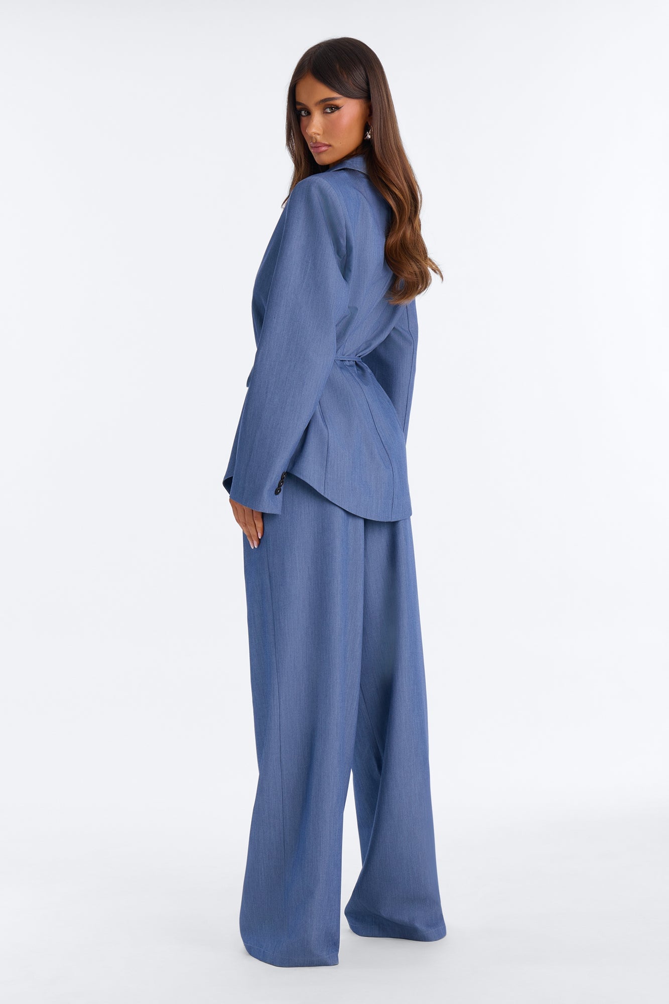 Chic Authority Blazer Pant Set - Blue image 8