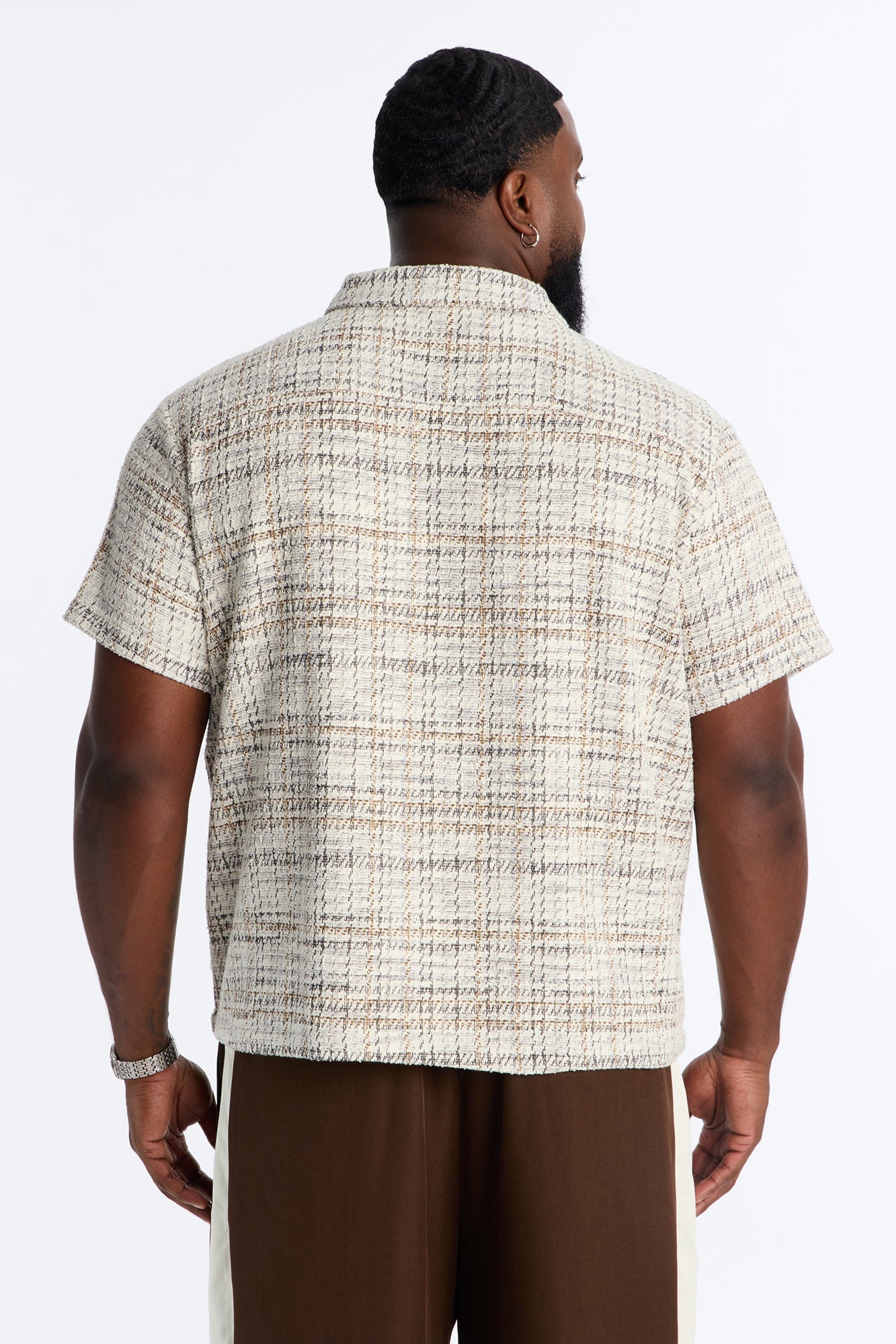 Rodeo Boucle Button Up Shirt - Cream/combo image 4