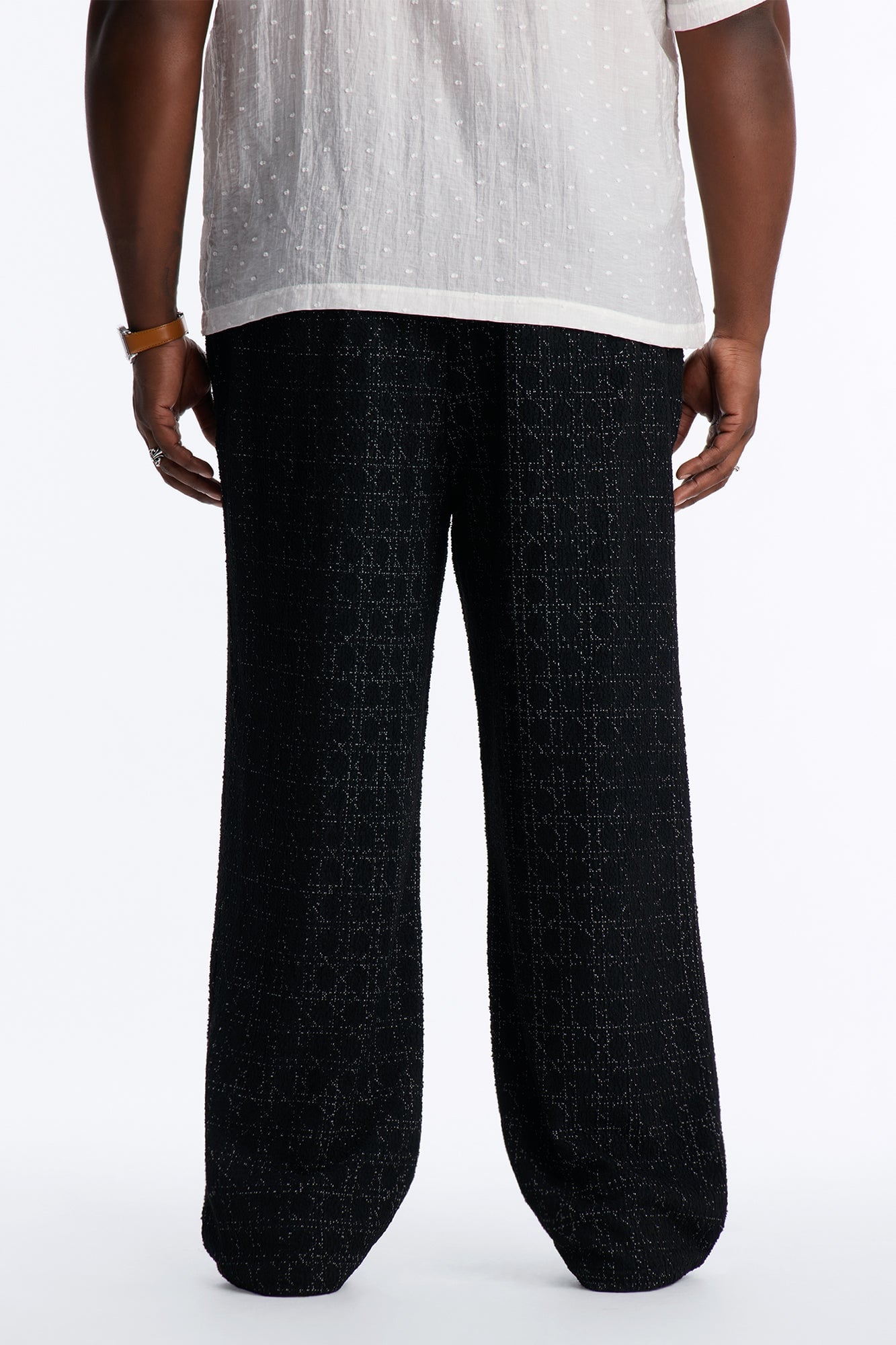 Static Textured Relaxed Pant - Black image 4