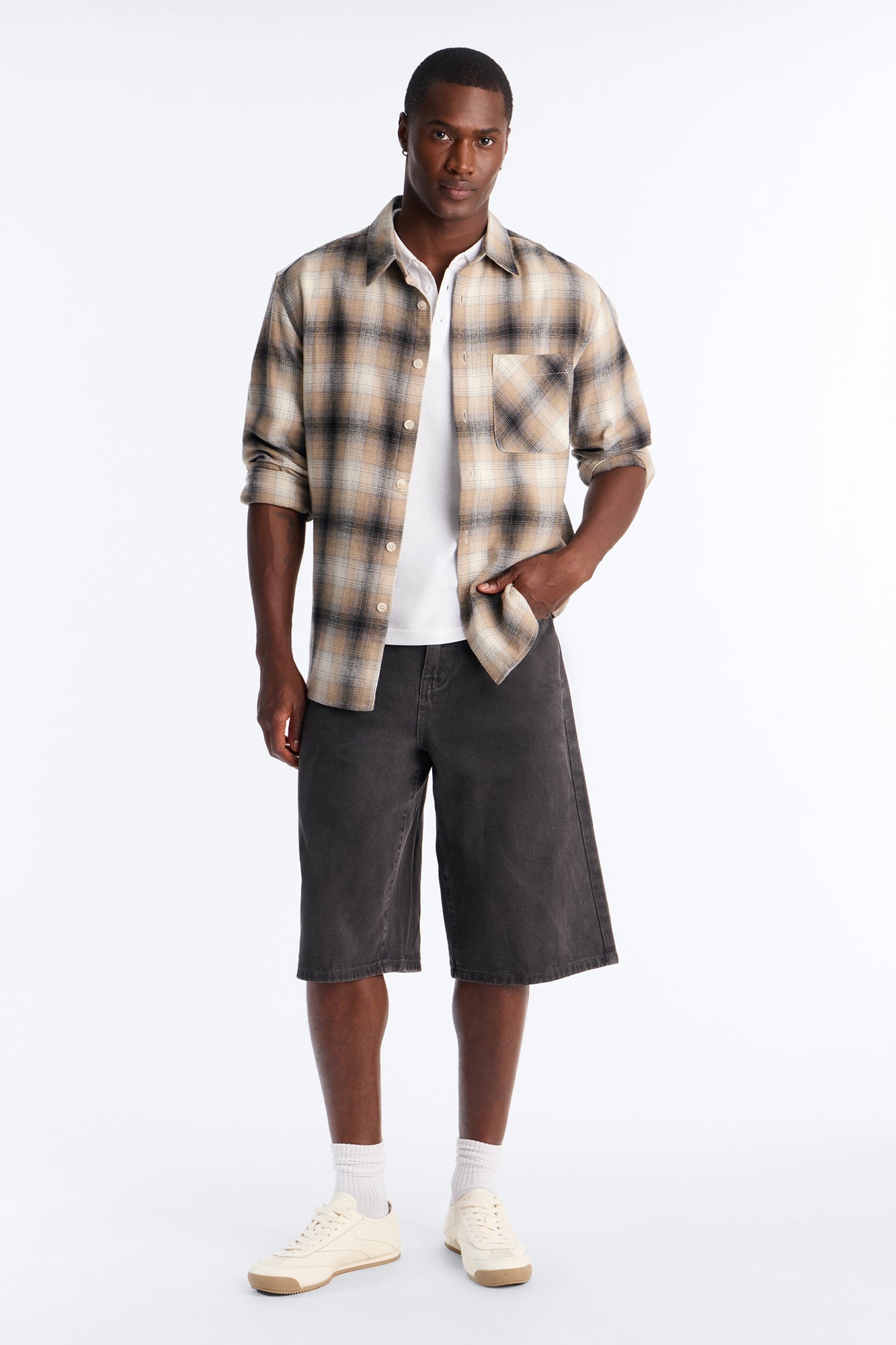 Sludge Slate Baggy Denim Short - Washed Black image 5