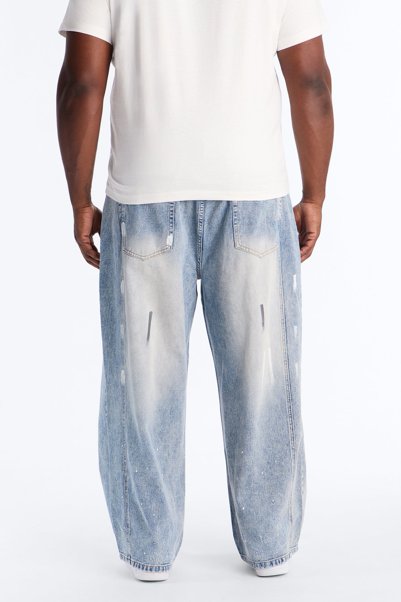 Gallery Distressed Baggy Jean - Medium Wash image 4