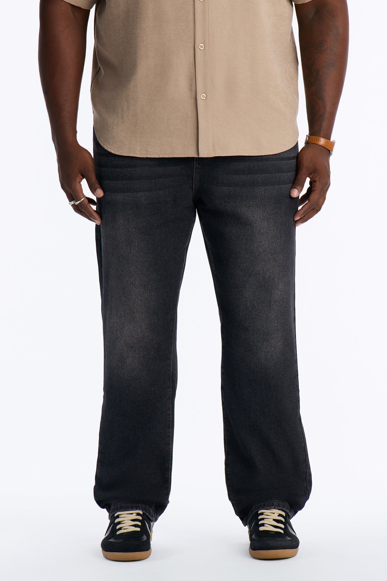 Gotham Night Straight Leg Jean - Black Wash image 2