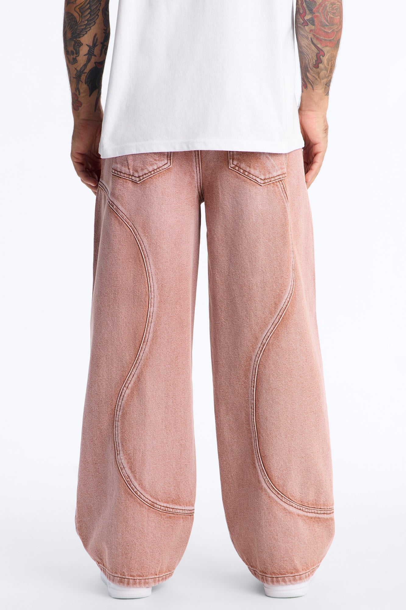 Terra Fade Baggy Jean - Washed Red image 8