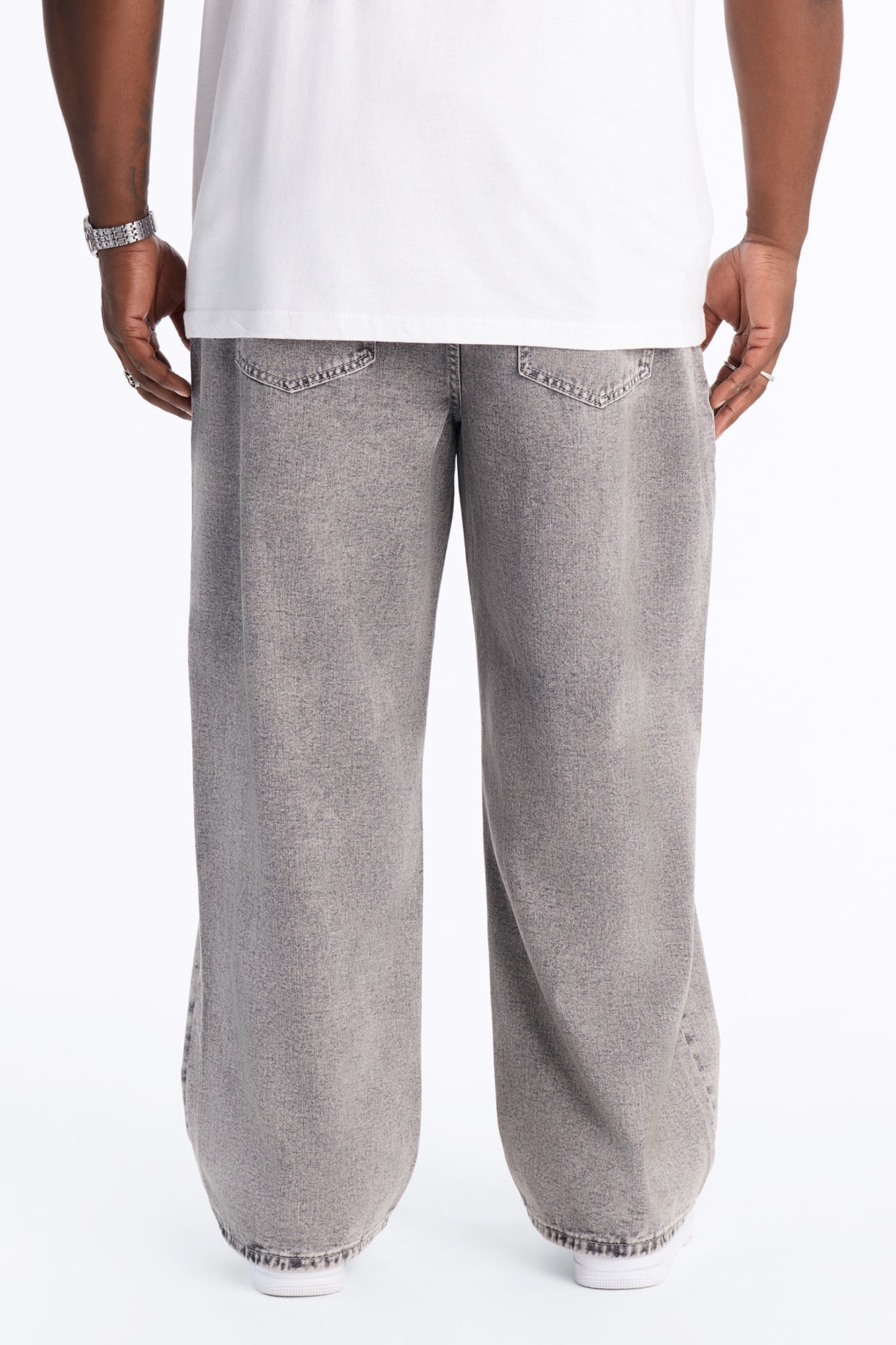 All Day Baggy Leg Jean - Washed Grey image 3