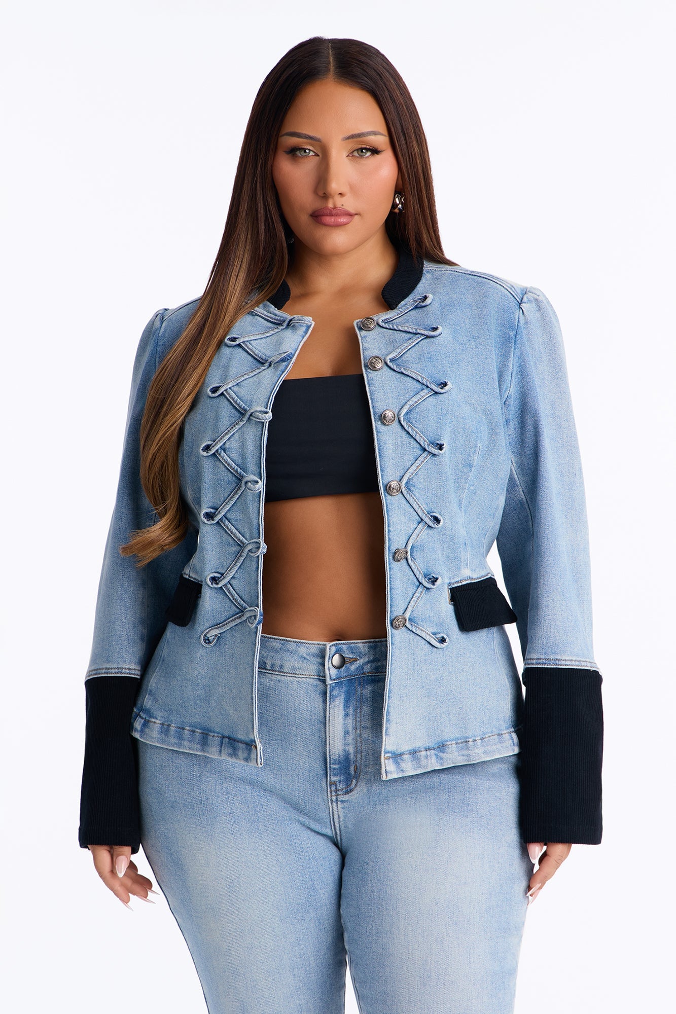 Get In Formation Denim Pant Set - Light Wash image 2