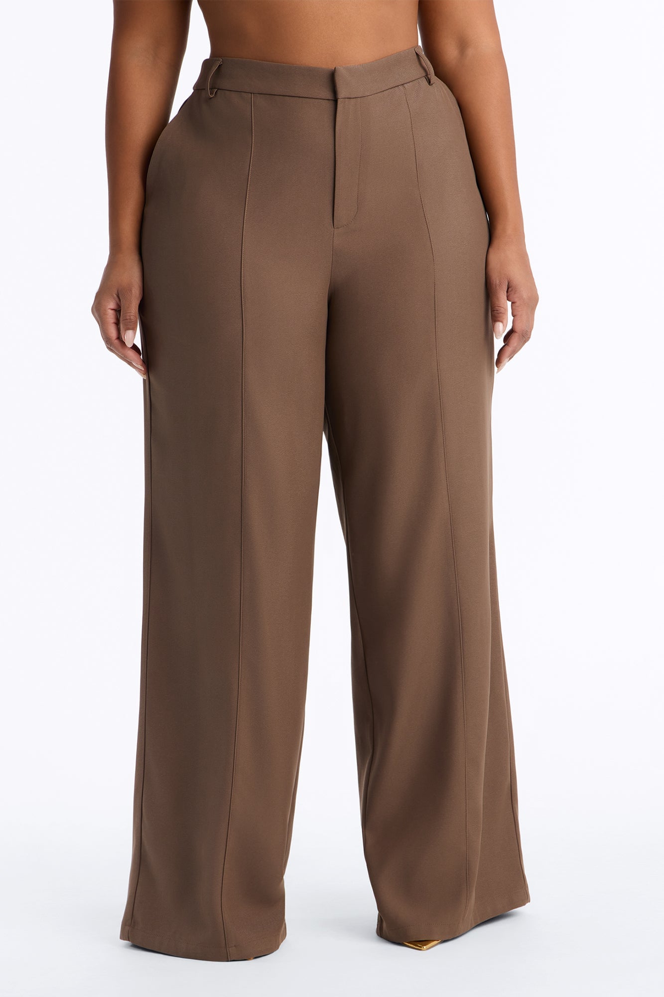 Melt Into You High Rise Straight Leg Trouser - Caffe image 2