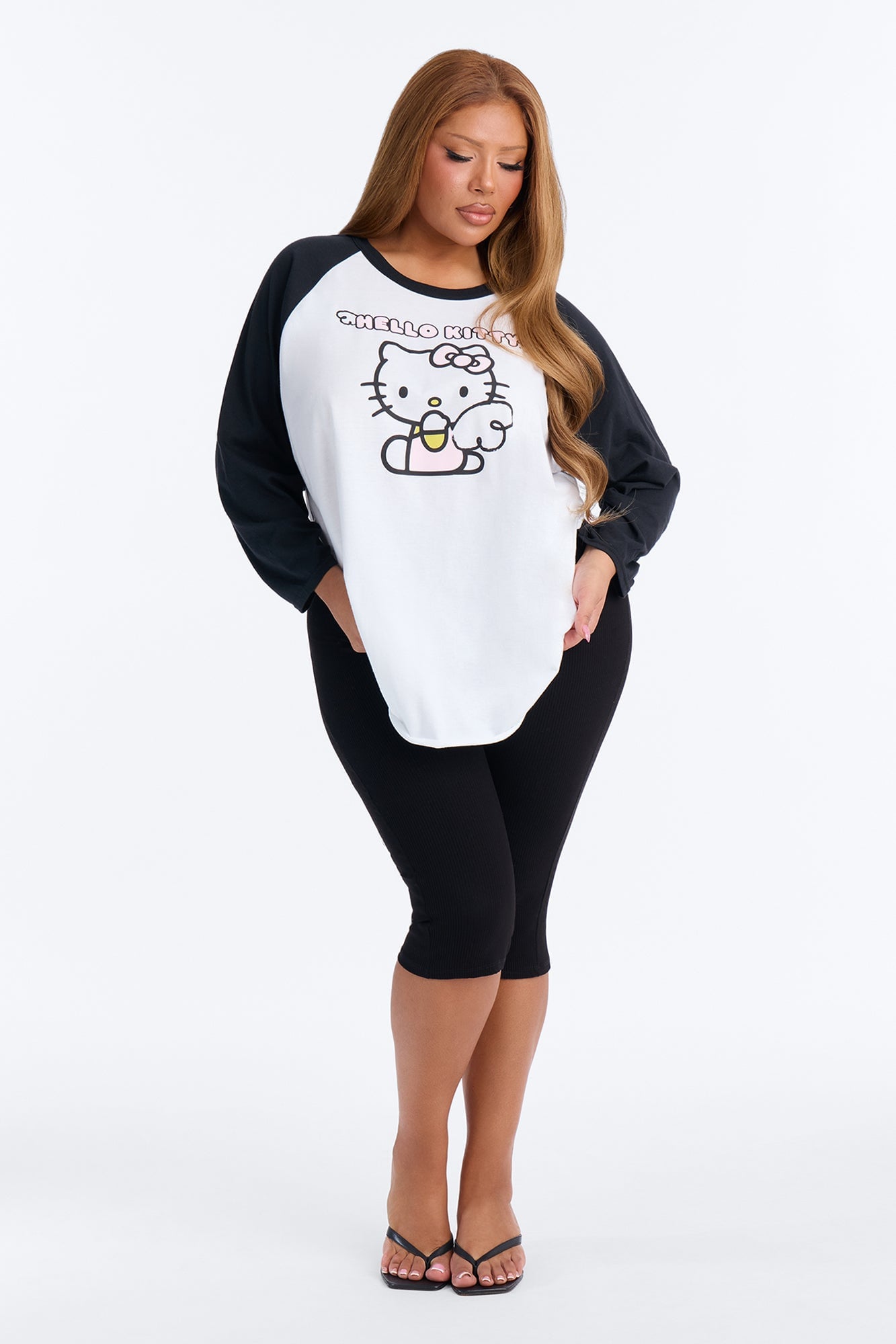 Hello Kitty Angel Wings Raglan Tee - White/combo image 1