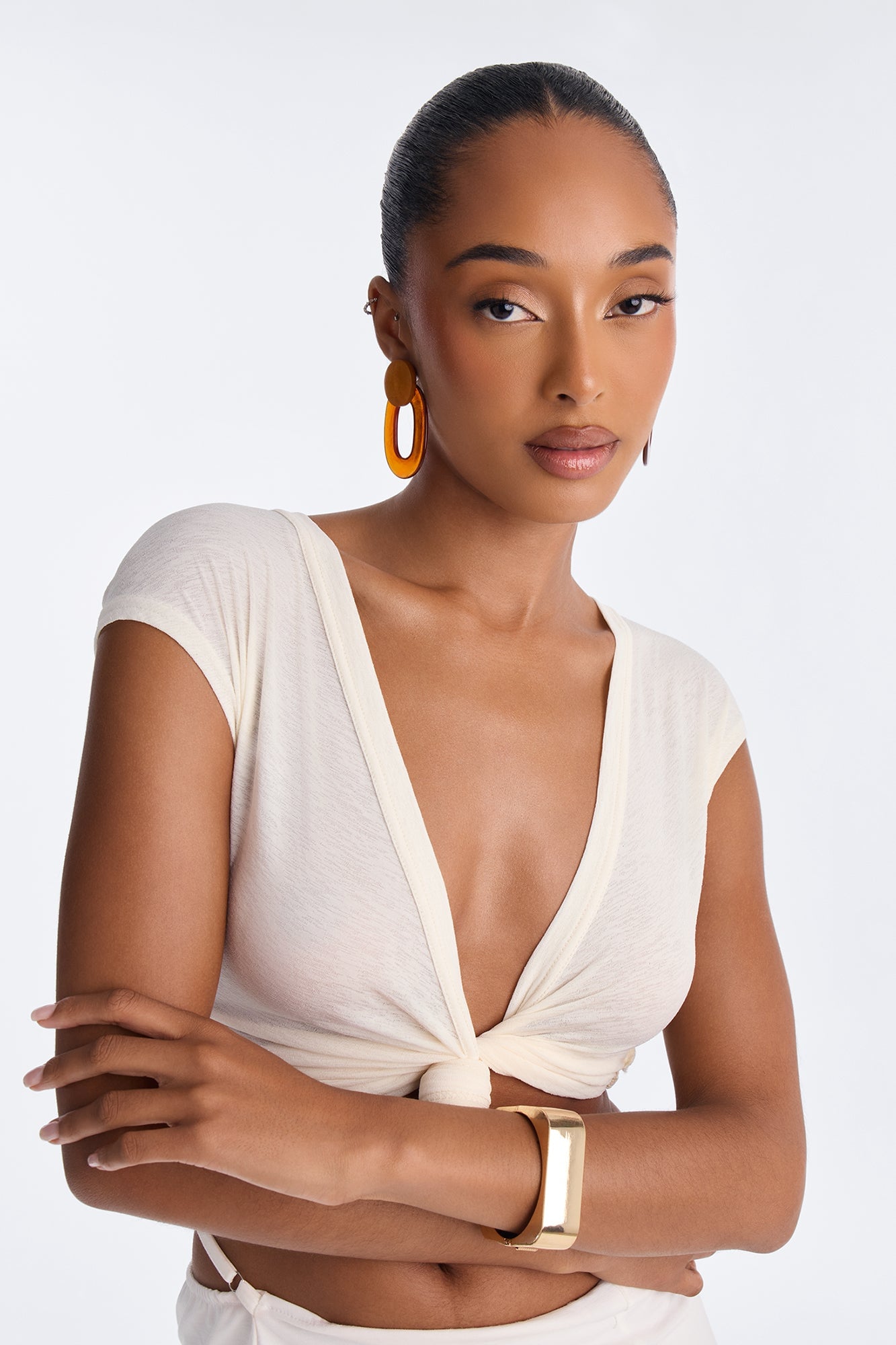 Take It Easy Drop Earrings - Brown image 2
