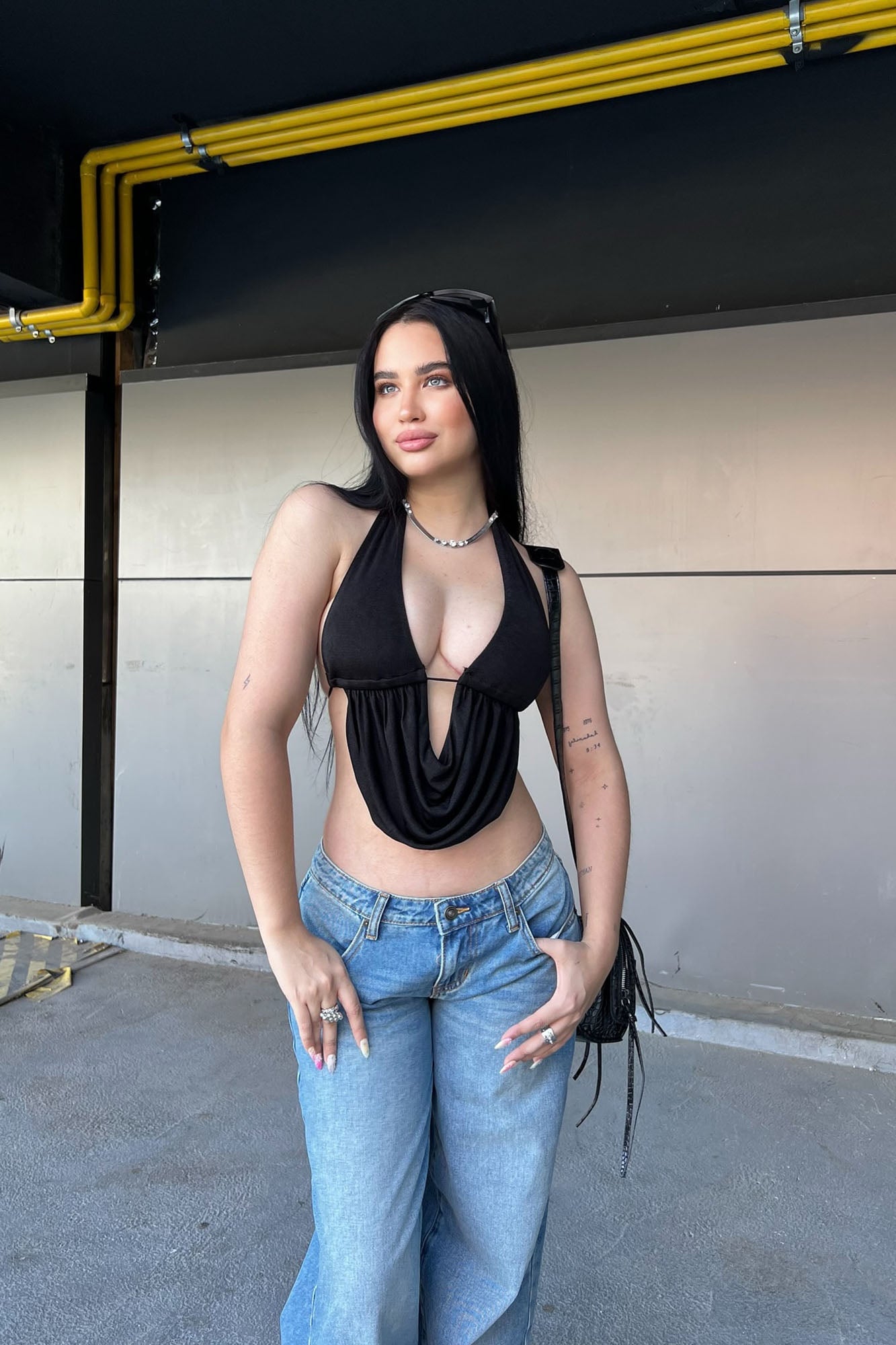 Party On Halter Top - Black image 11