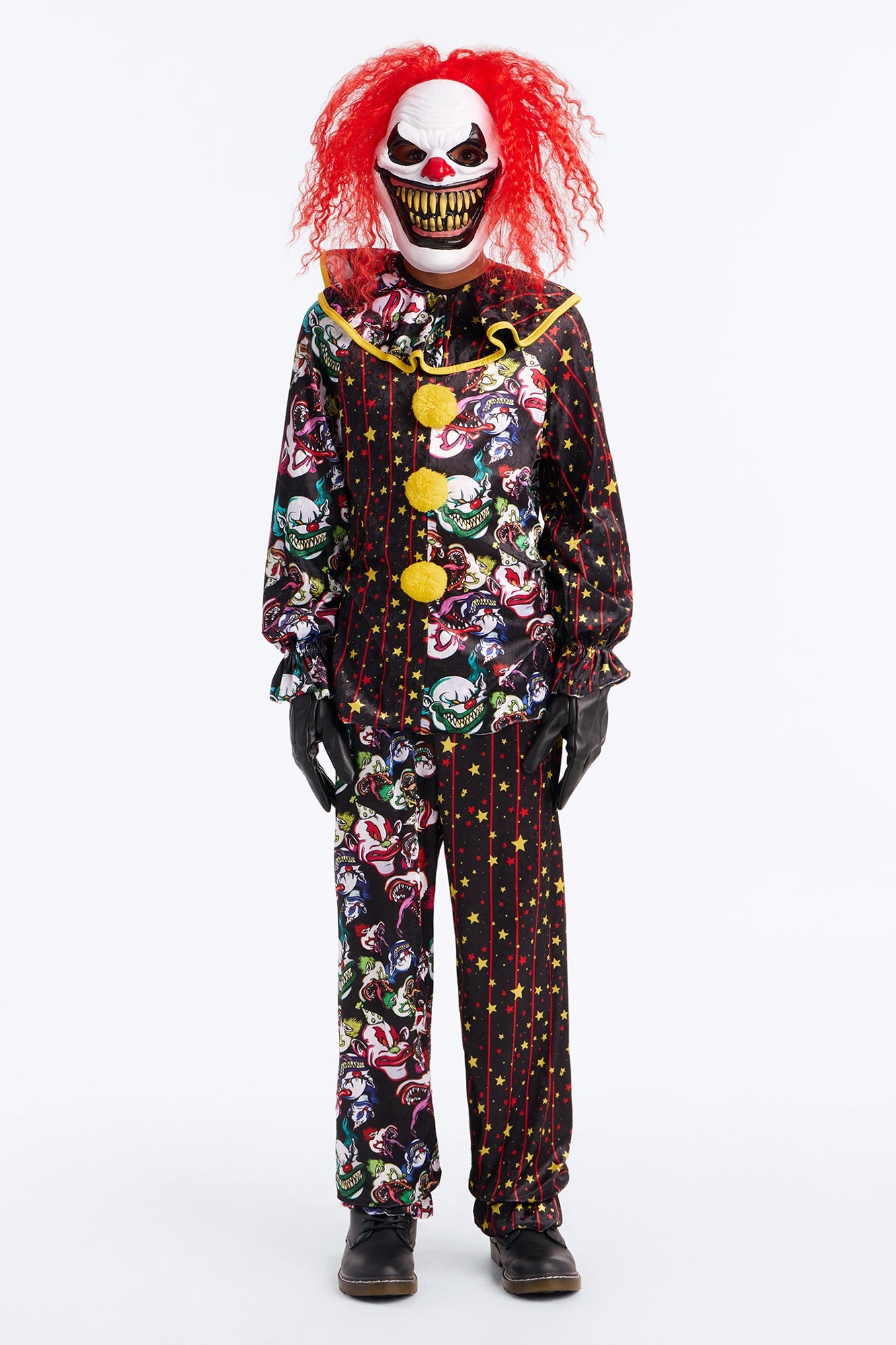 Mini Killer Smile Clown Costume - Black/combo image 1