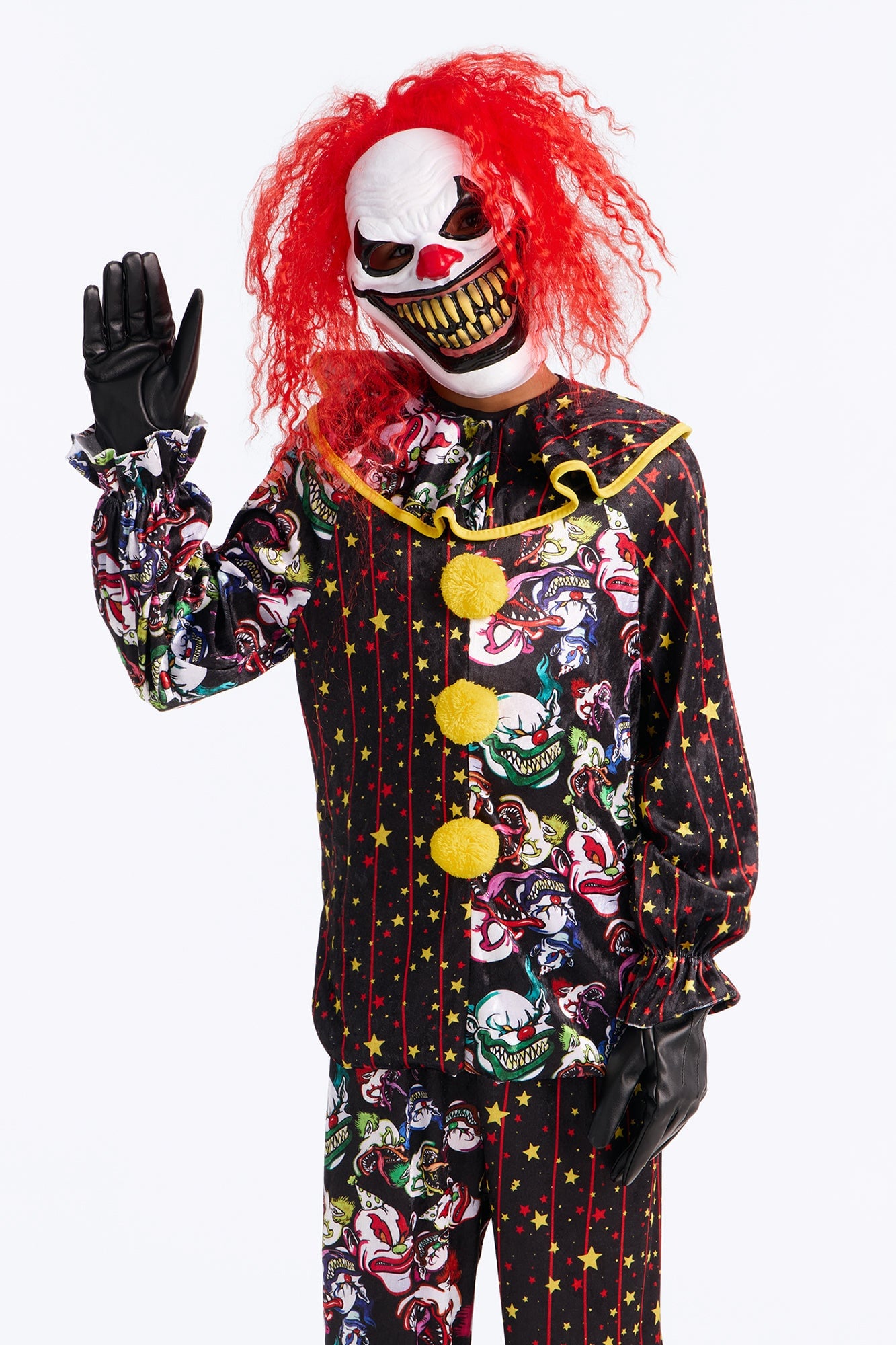 Mini Killer Smile Clown Costume - Black/combo image 2