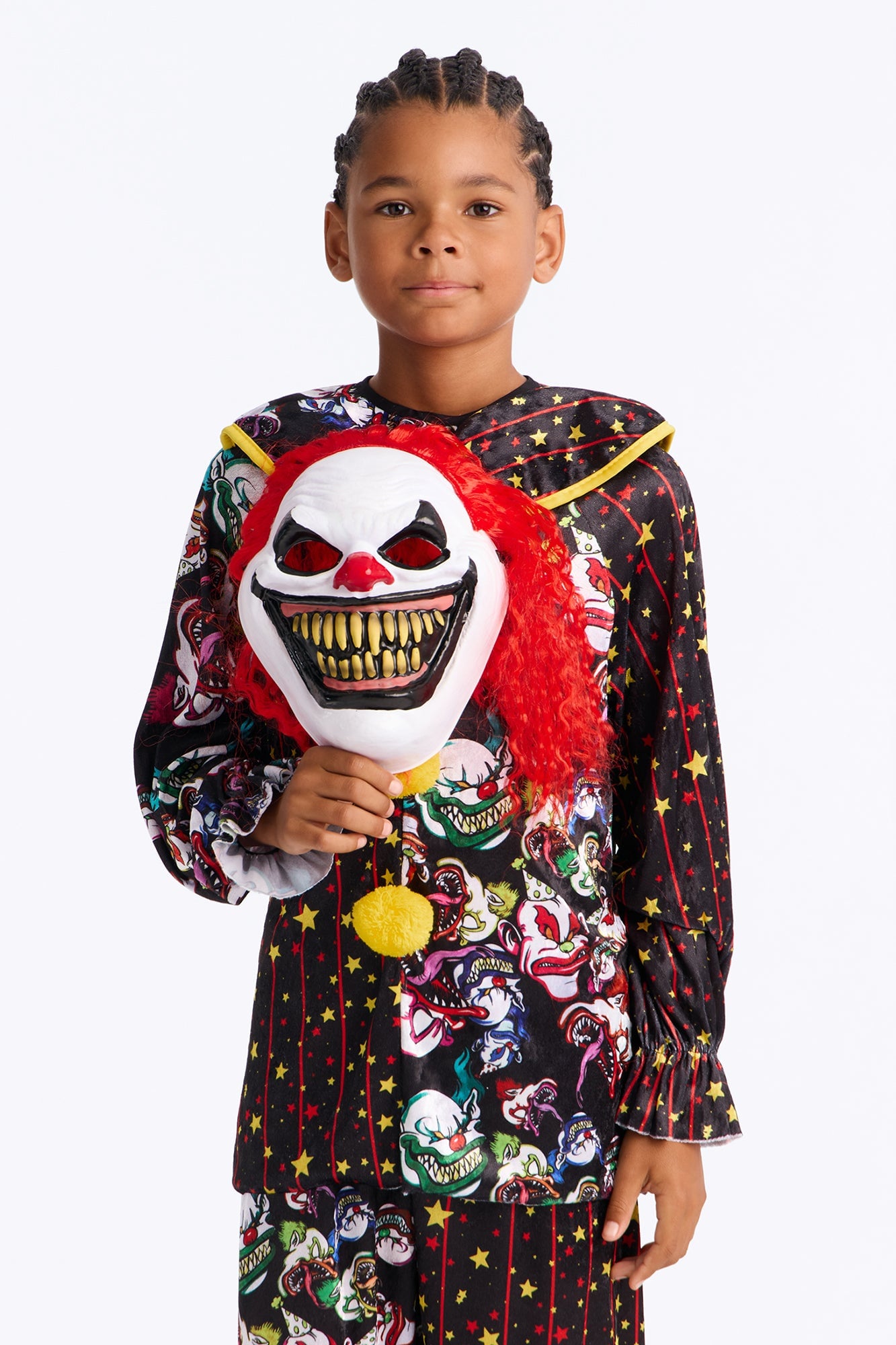 Mini Killer Smile Clown Costume - Black/combo image 4