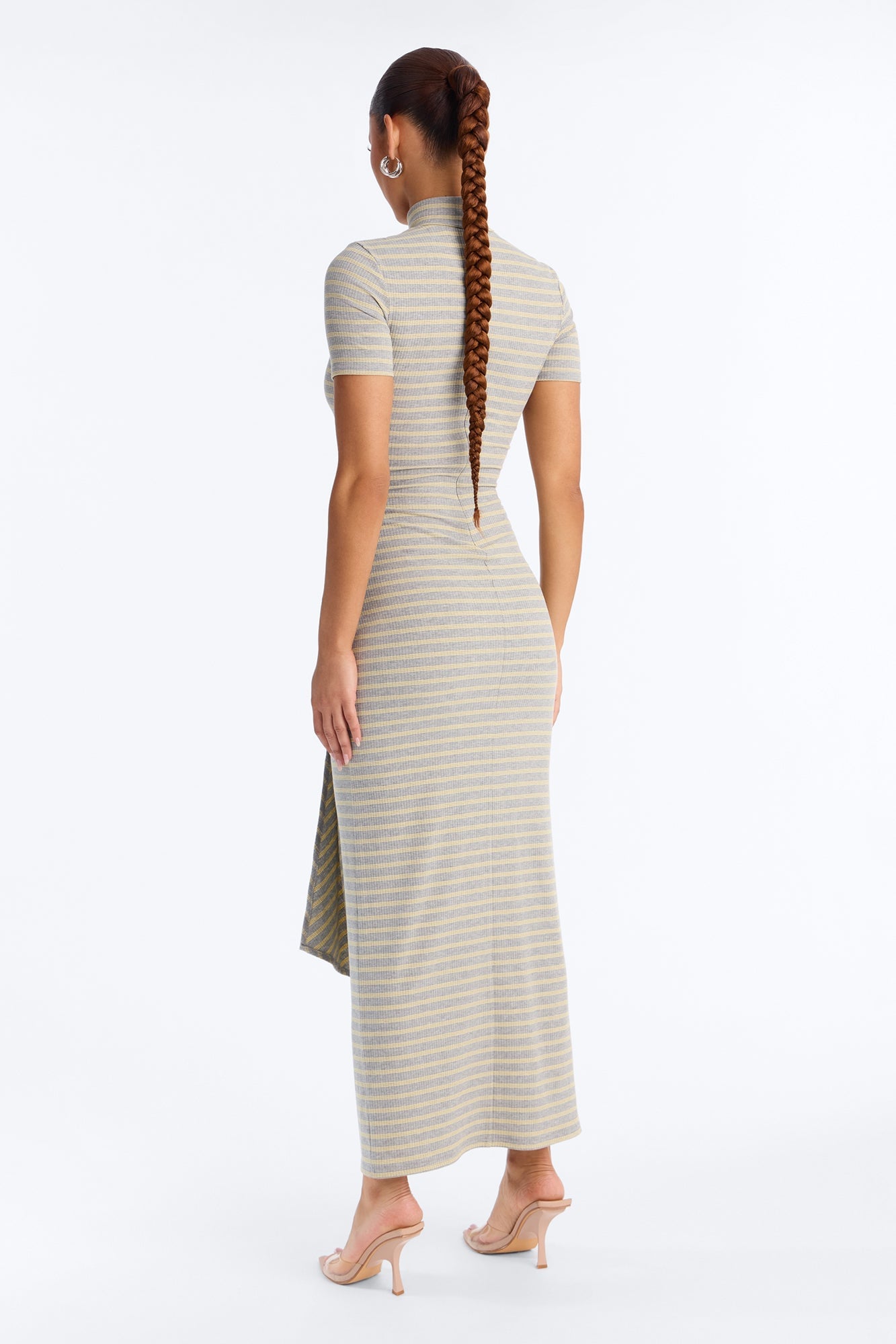 Montecito Ready Striped Ribbed Maxi Dress - Grey/combo image 7