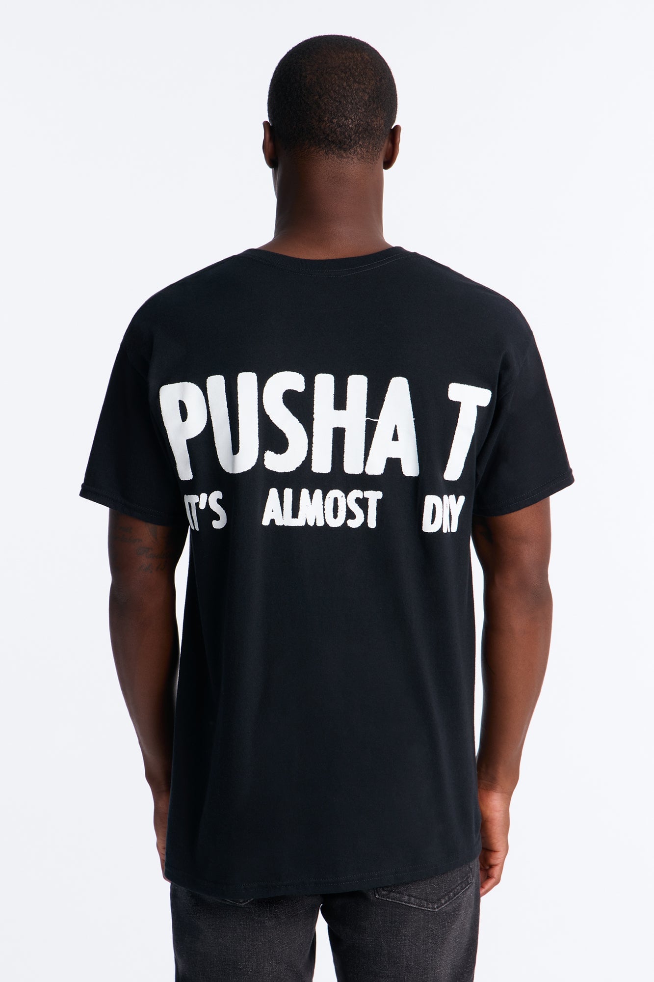 Pusha T Oversized Short Sleeve Tee - Black image 3