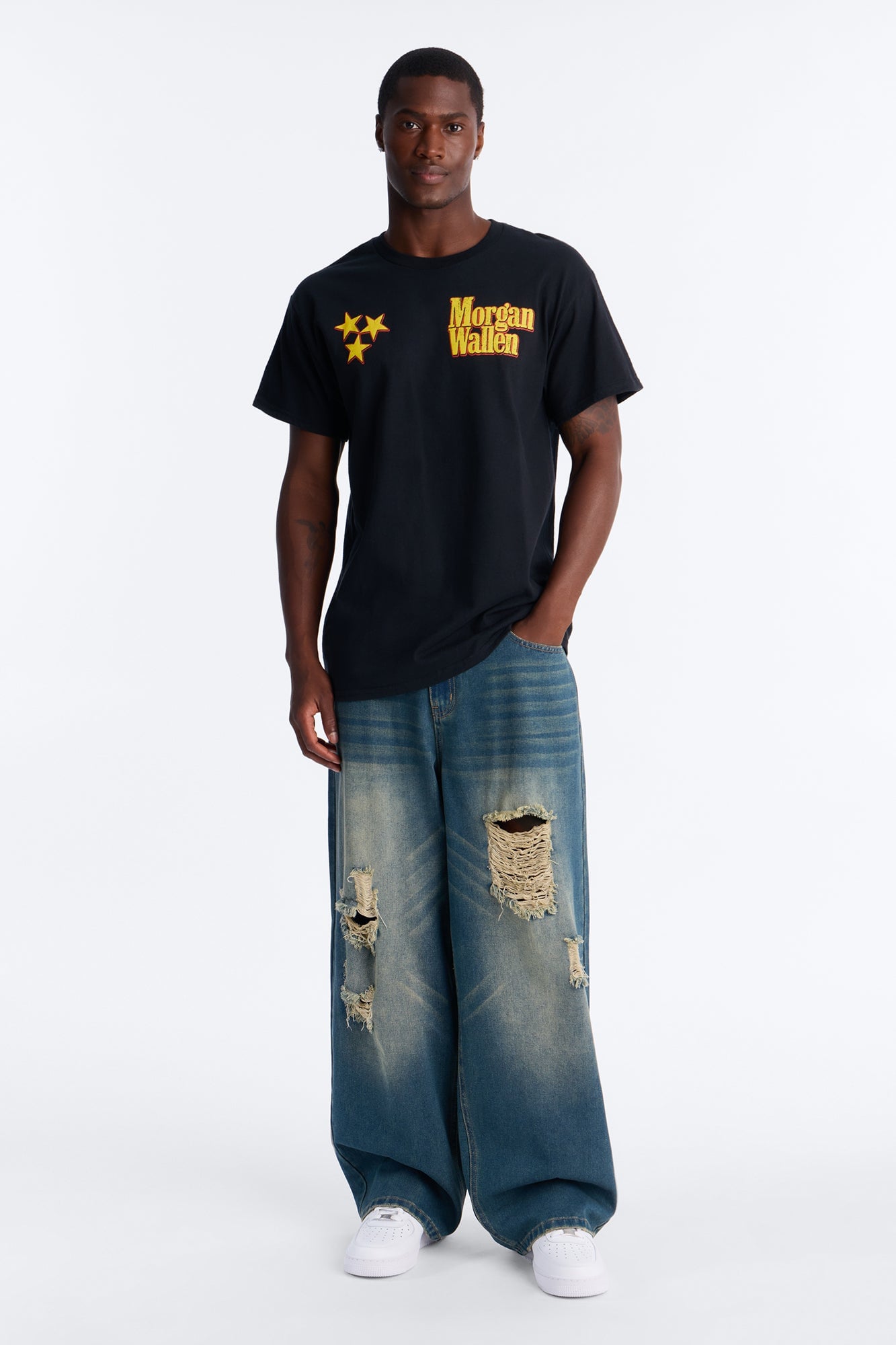 Morgan Wallen What I Want Oversized Short Sleeve Tee - Black image 2