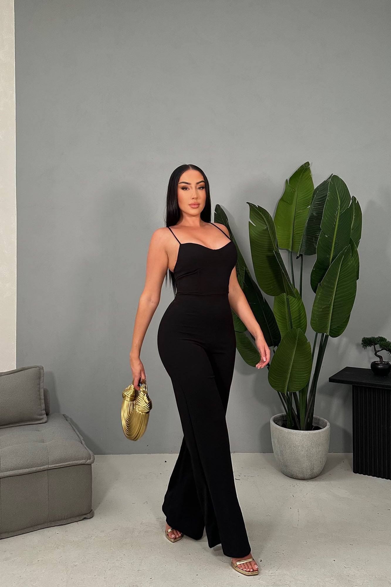 Taking Notes Jumpsuit - Black image 7