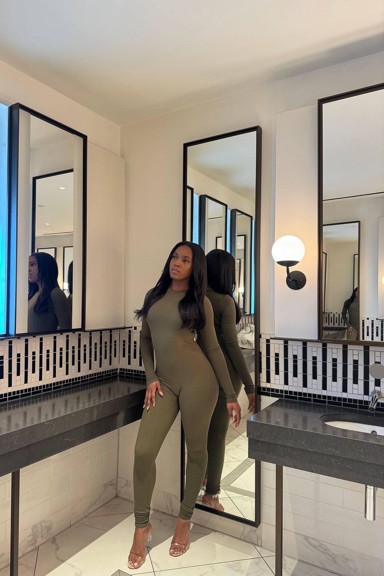 Maribel Snatched Jumpsuit - Olive image 10