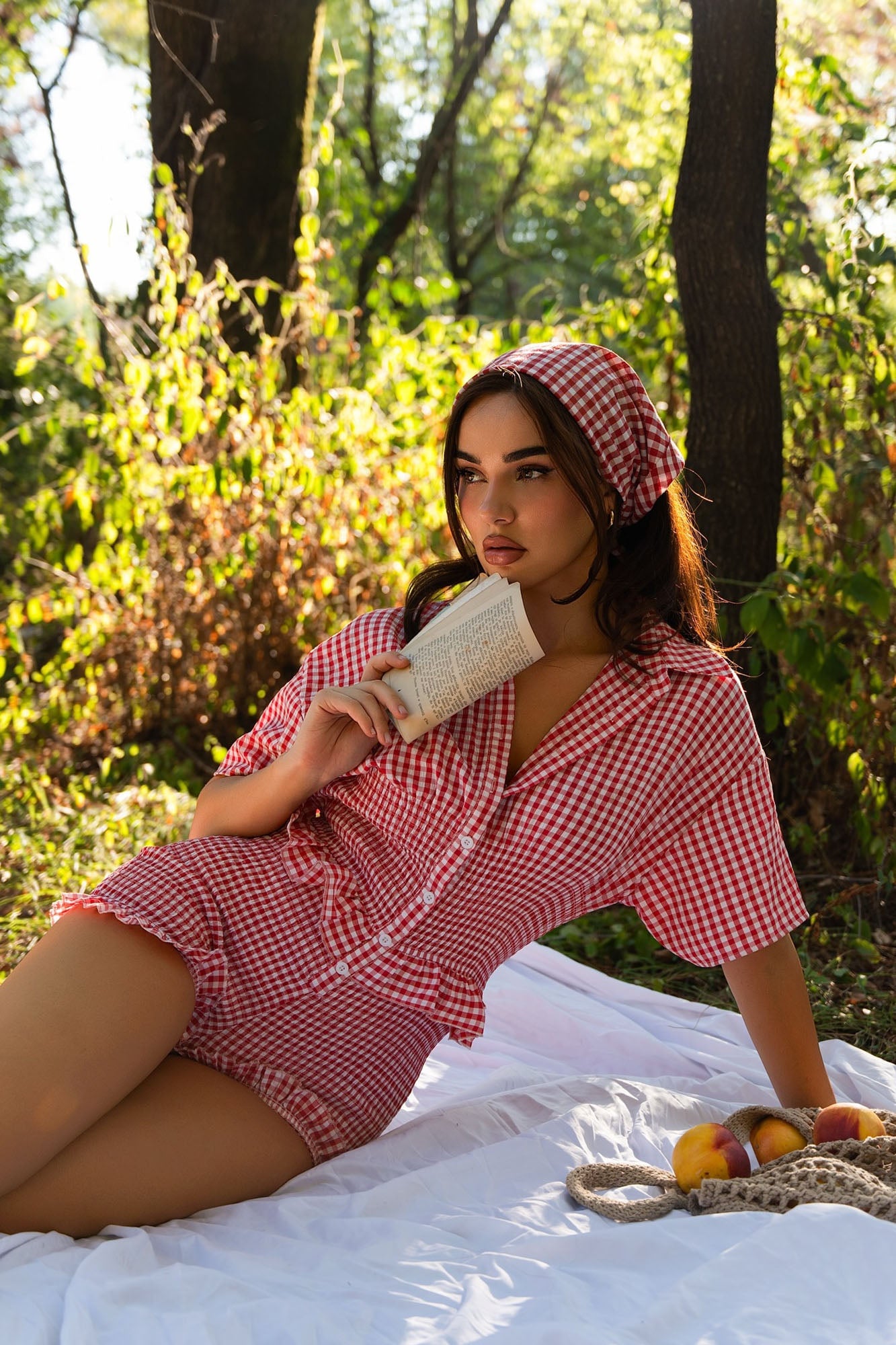 Still In Love Gingham Romper - Red/combo image 8