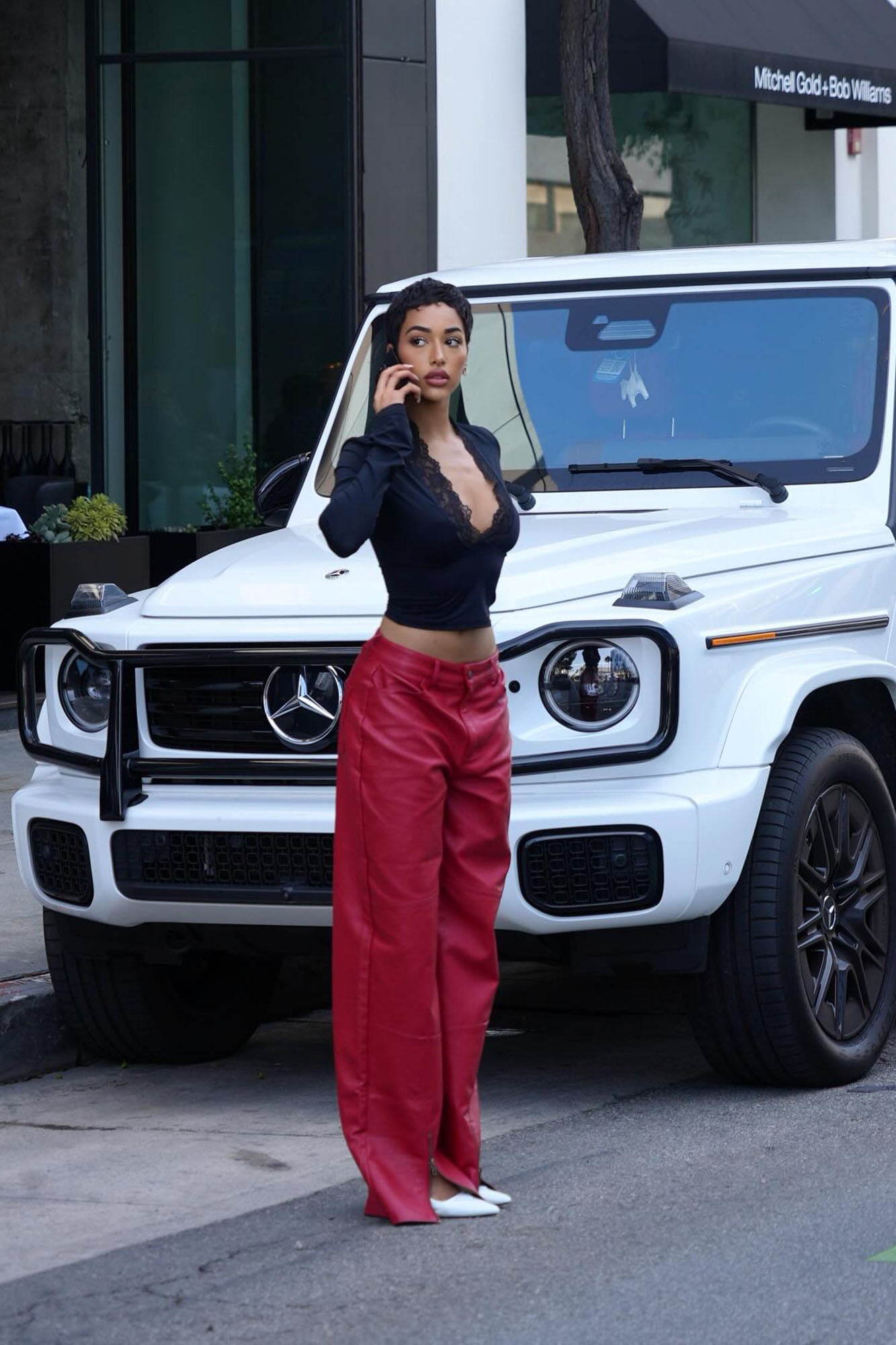 Hot N' Spicy Faux Leather Pant - Red image 6
