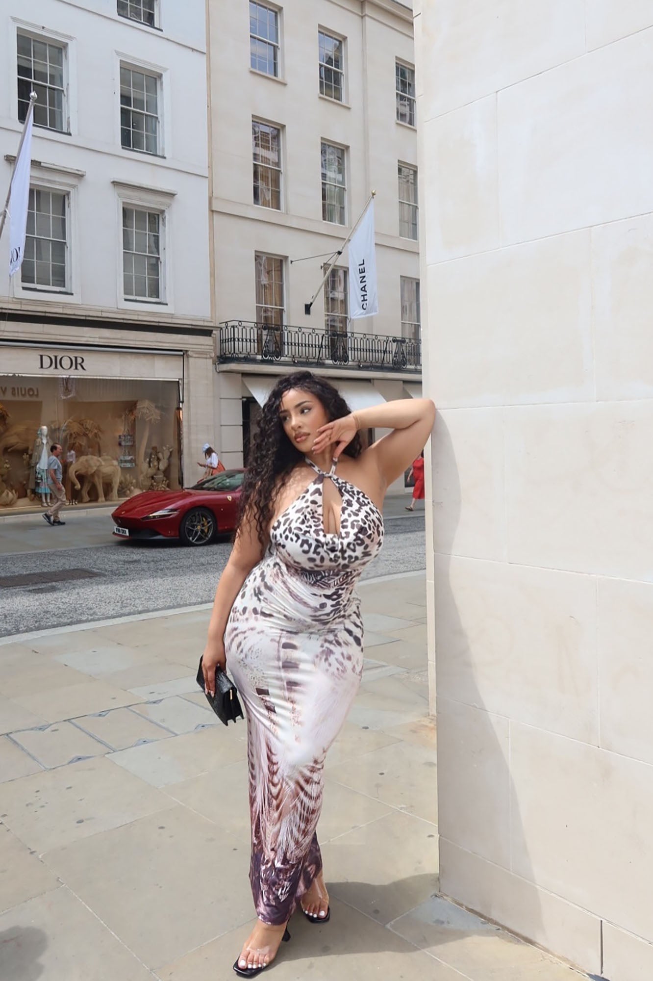 Emma Leopard Maxi Dress - Khaki/combo image 8