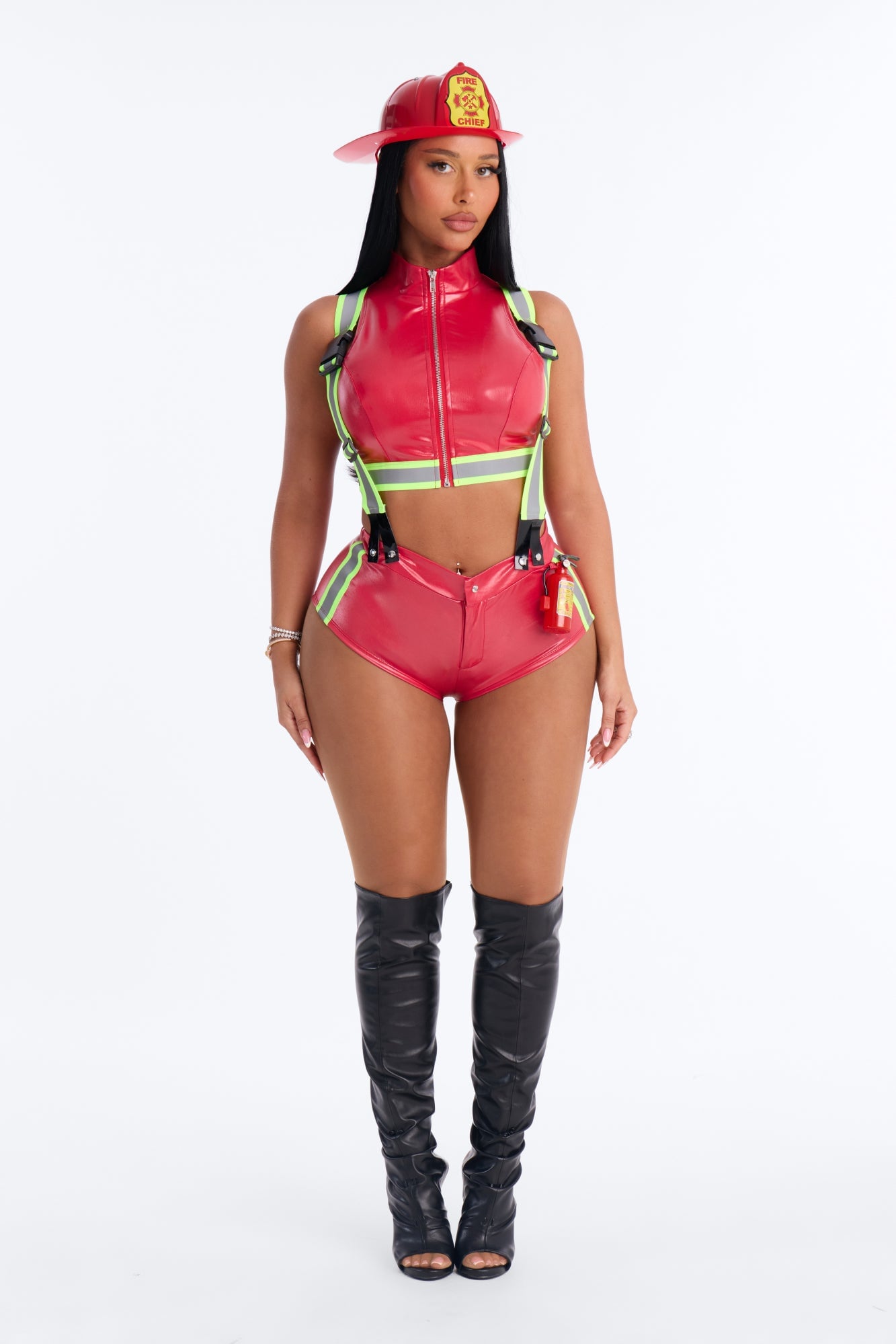 Inferno's Desire 5 Piece Costume Set - Red image 5