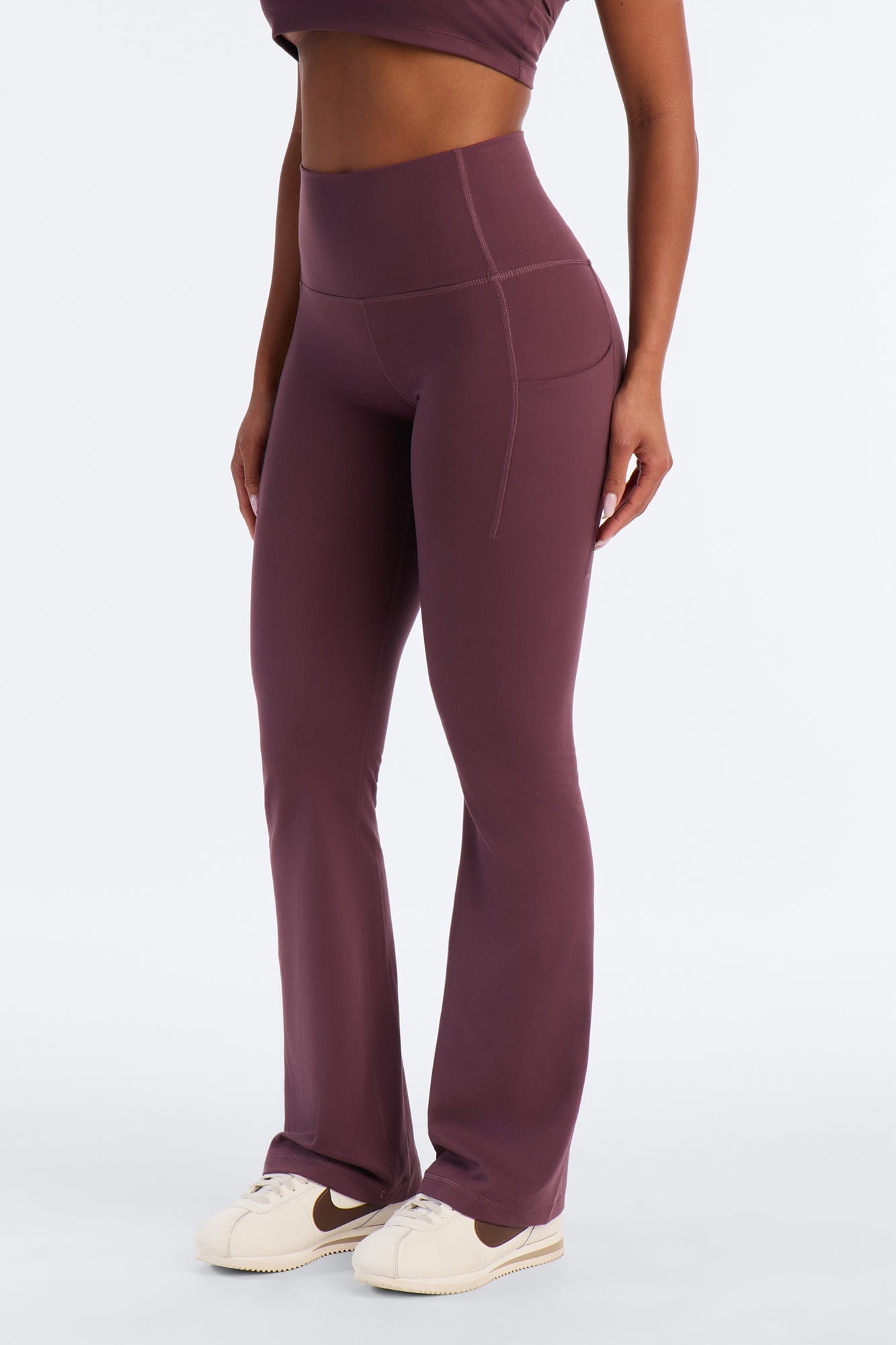 Myla Tricot Lounge Flare Pant - Plum image 2