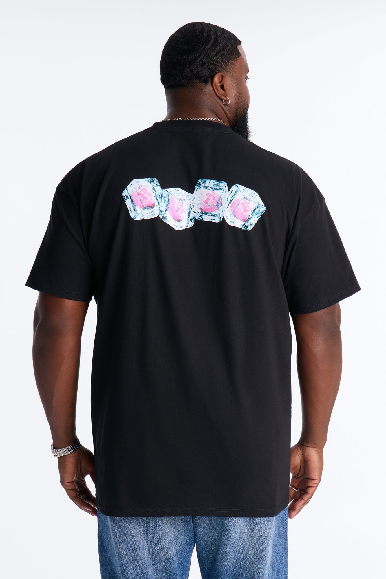 Love Hate Iced Candy Oversized Short Sleeve Tee - Black image 3