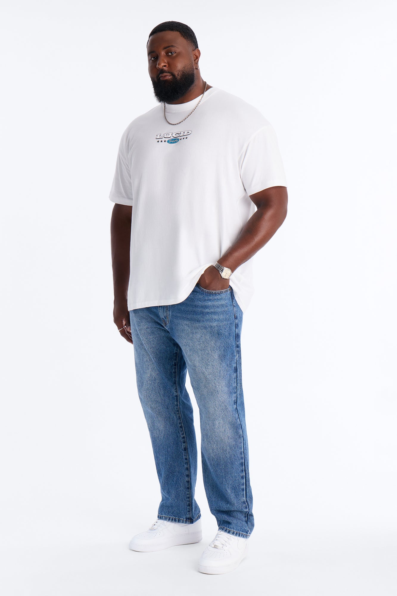 Lucid Supply Cans Oversized Short Sleeve Tee - White image 2