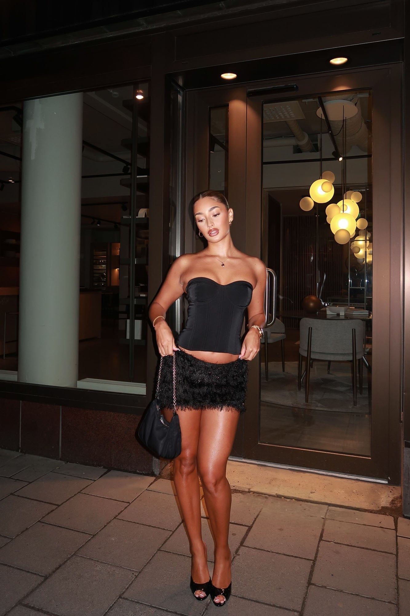 In My Element Lace Up Corset Top - Black image 8