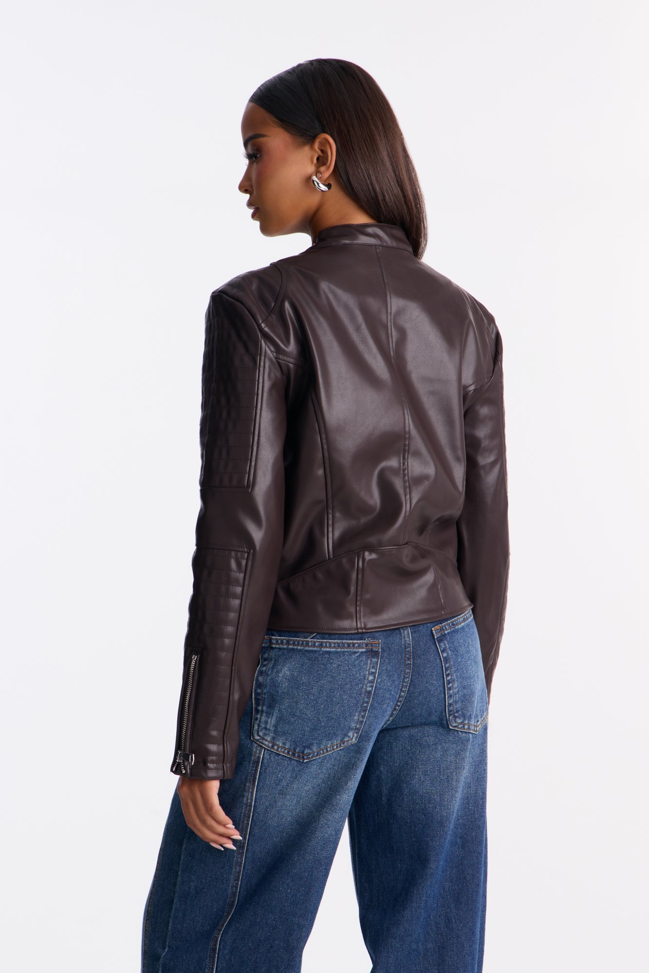 Mariah Moto Jacket - Chocolate image 8