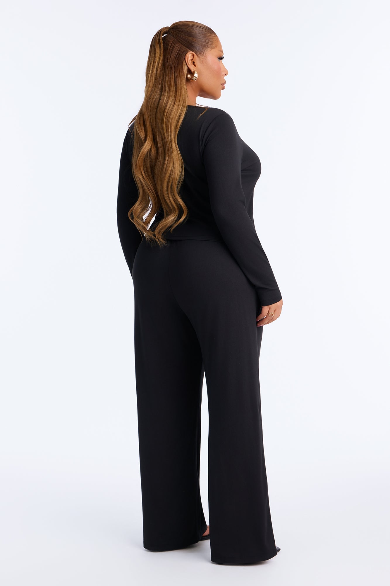 Lazy Morning Pant Set - Black image 3