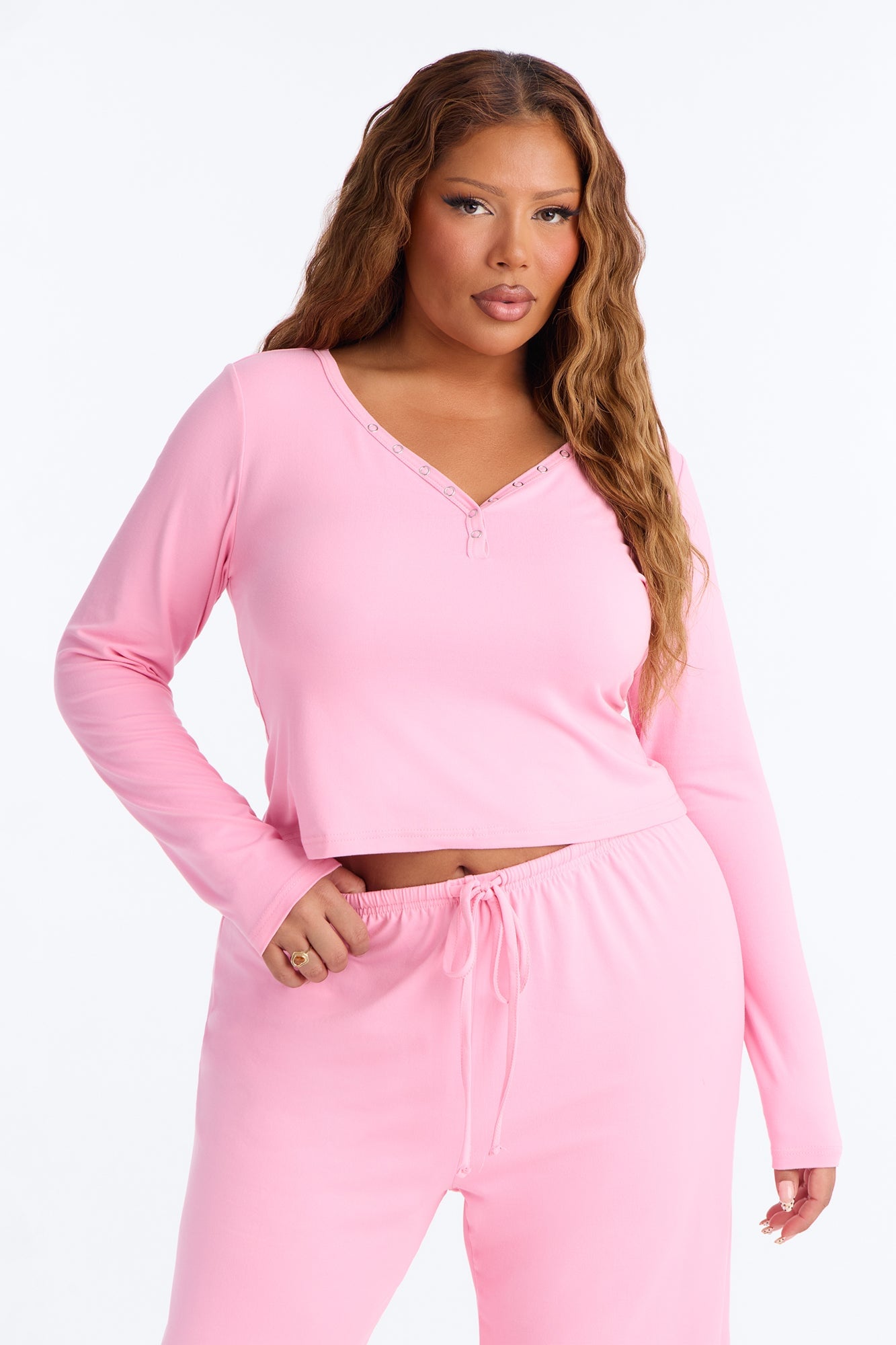 Lazy Morning Pant Set - Pink image 2