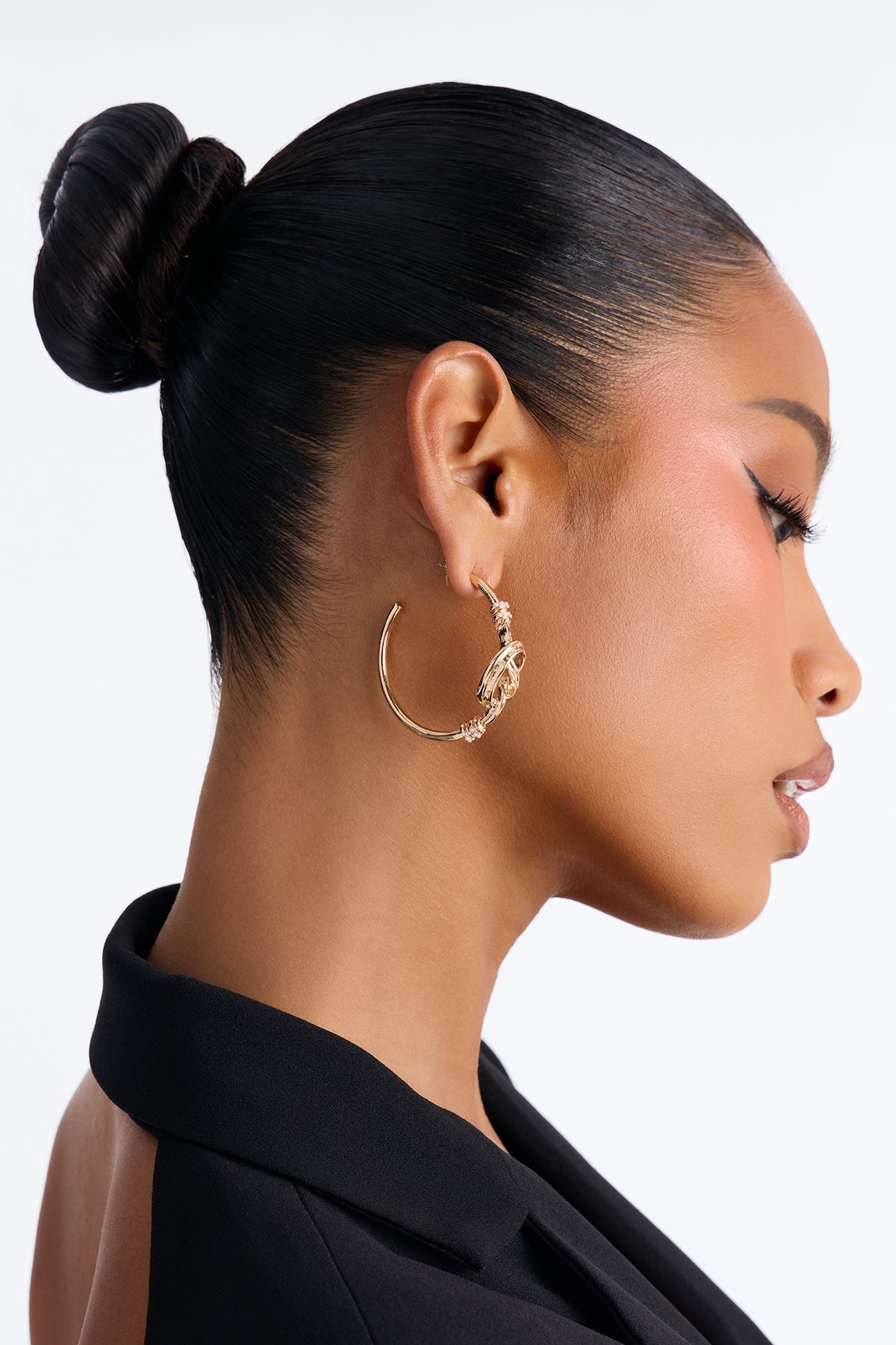 Infinity And Beyond Hoop Earrings - Gold image 2