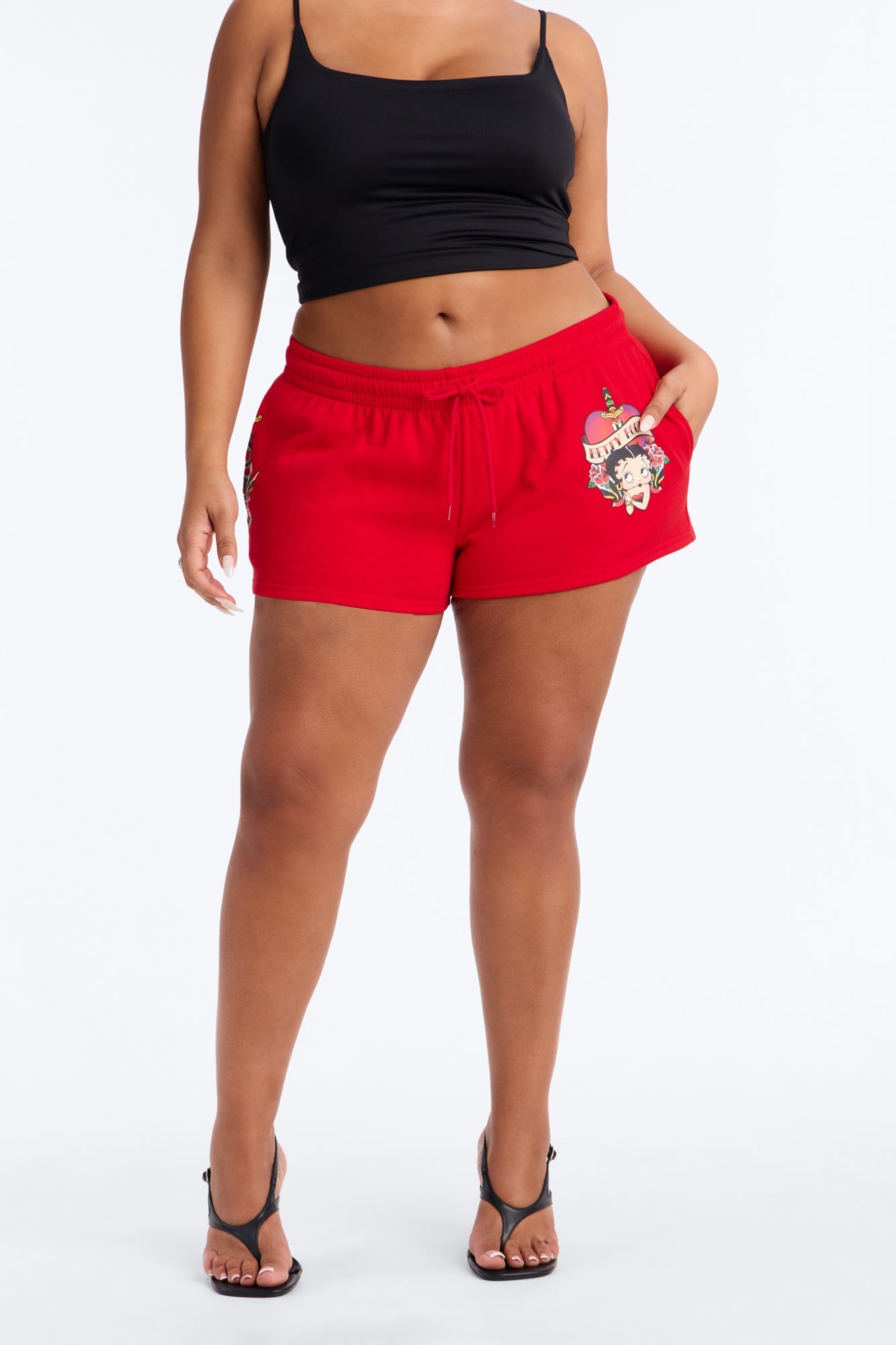 Betty Boop Tattoo Short - Red image 2