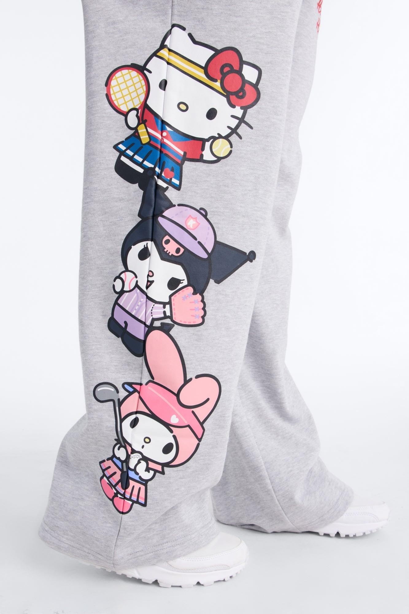 Hello Kitty Sports Wide Leg Pant - Heather Grey image 3