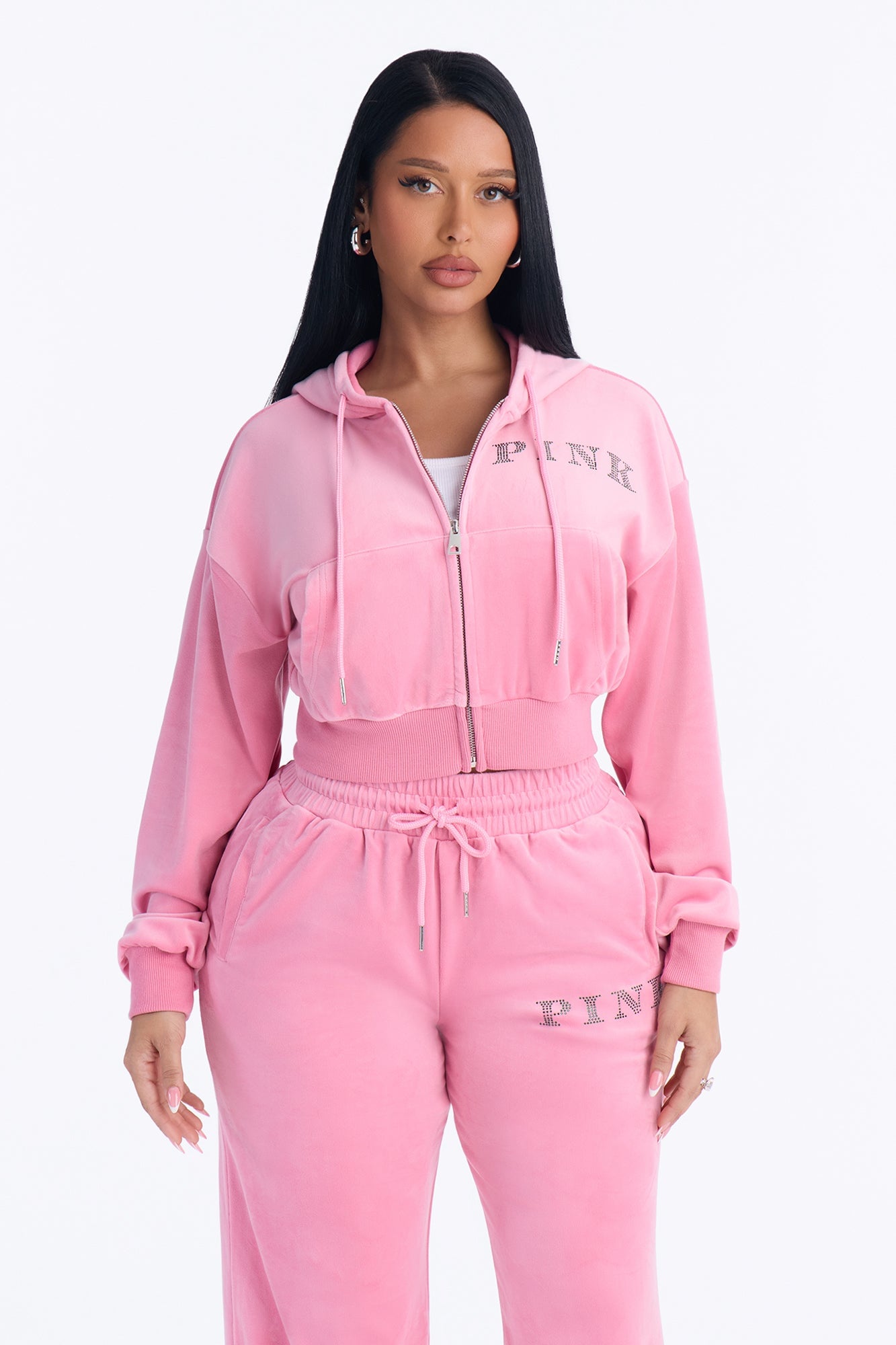 PINK London That Girl Zip-Up Sweatshirt - Pink image 5