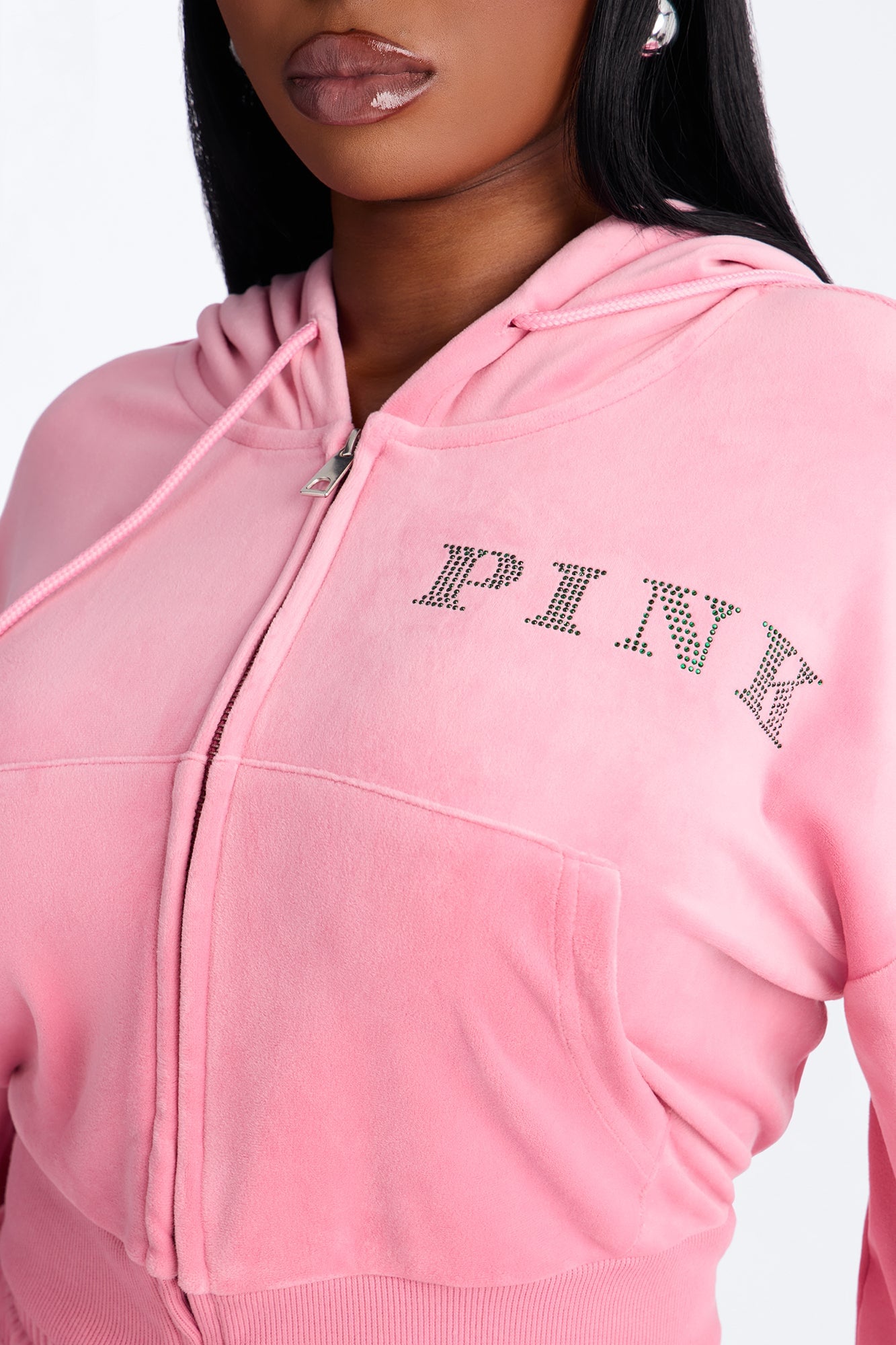 PINK London That Girl Zip-Up Sweatshirt - Pink image 4