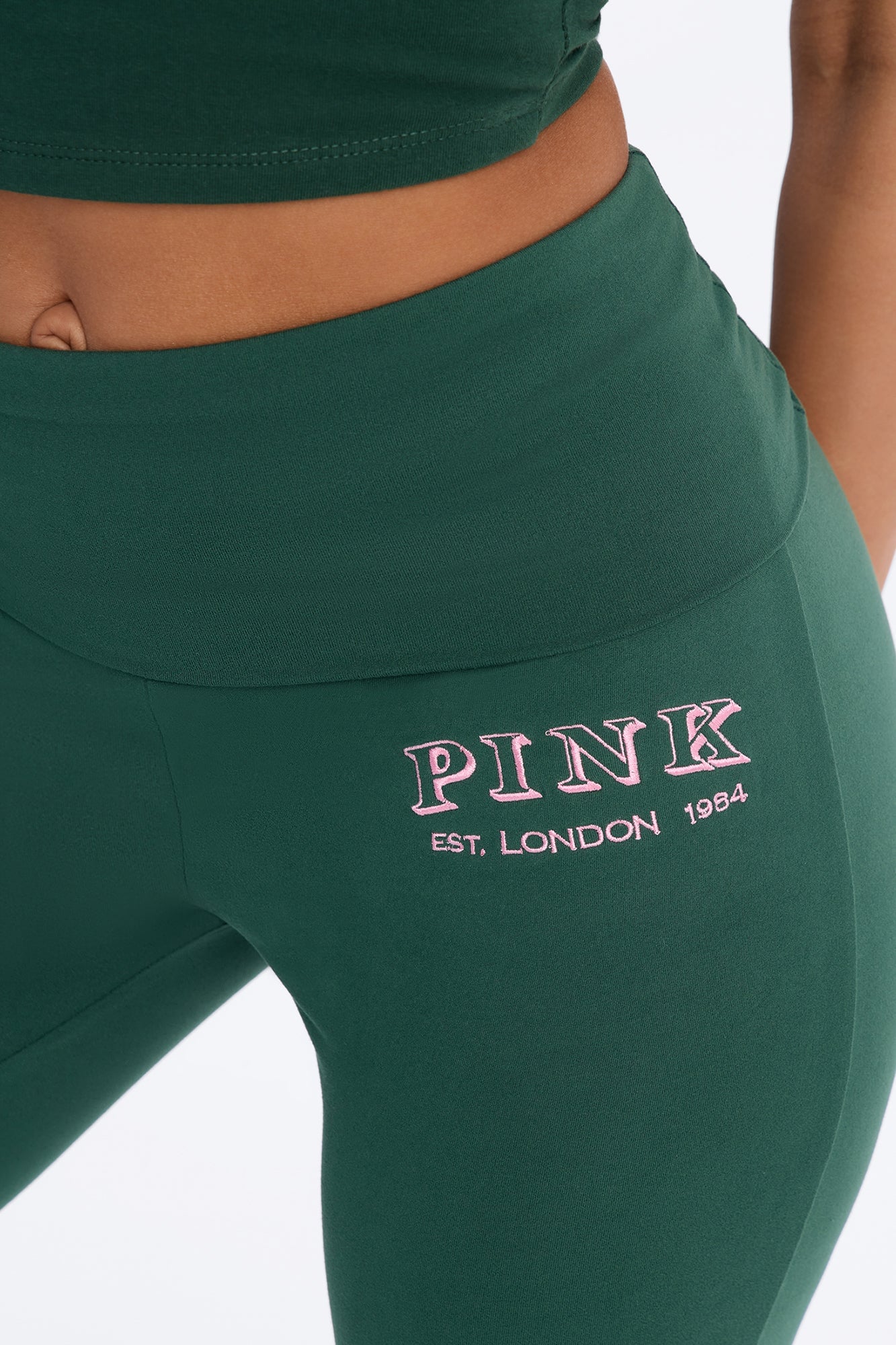 PINK London Sporty Foldover Flare Pant - Hunter image 4