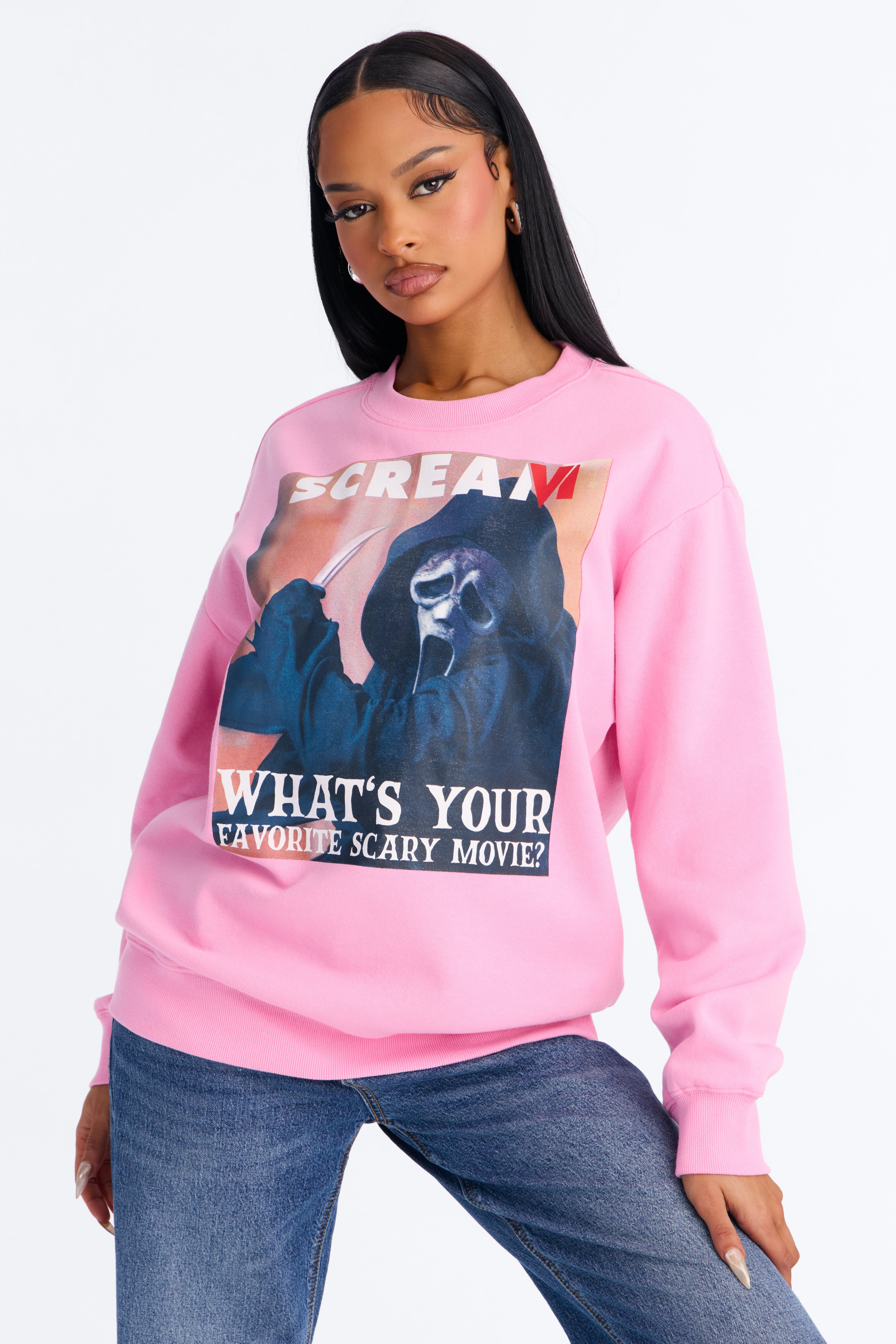 Scream Crew Sweatshirt - Pink image 5