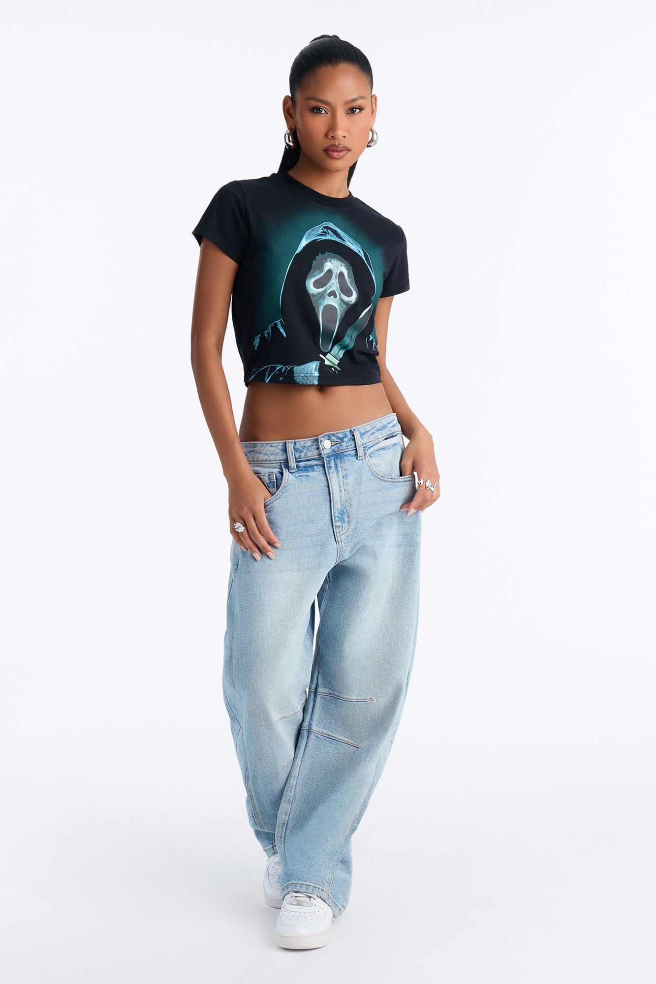 Scream Ghostface Baby Tee - Black image 6