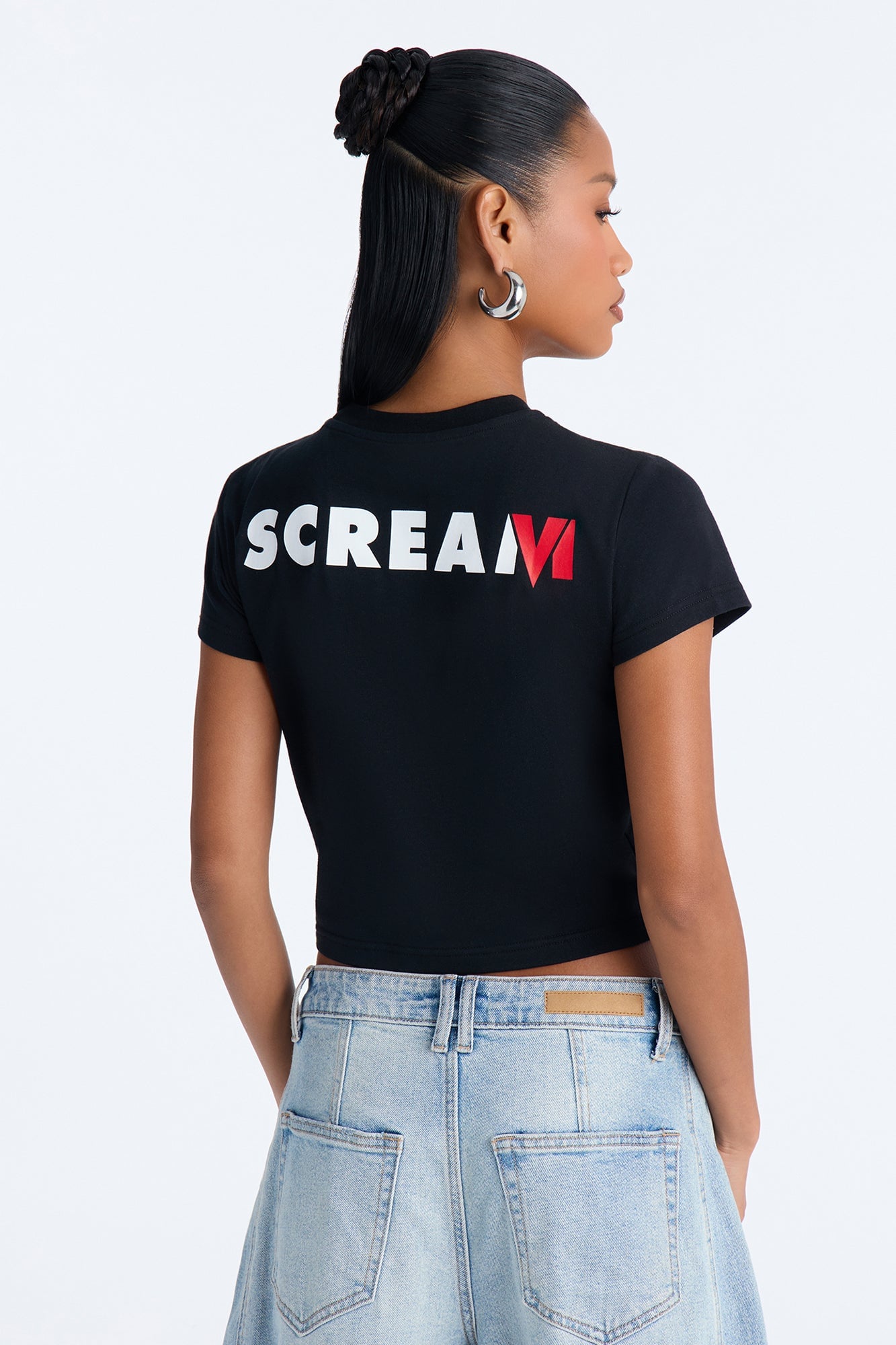 Scream Ghostface Baby Tee - Black image 7