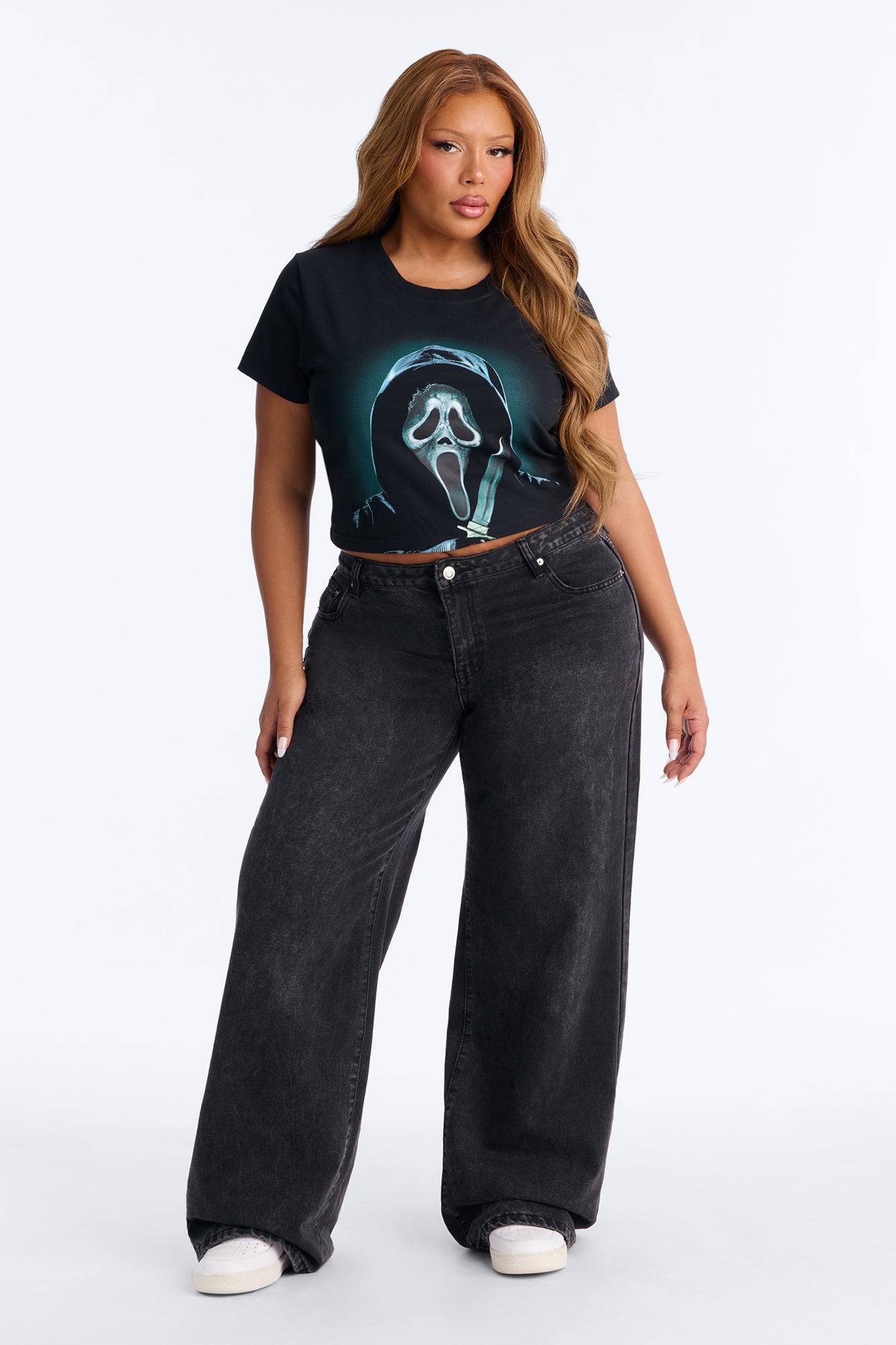 Scream Ghostface Baby Tee - Black image 1